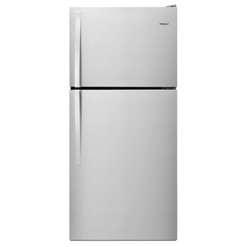 Refrigerador congelador superior de 18.2 pies cúbicos de acero inoxidable monocrómico Whirlpool (WRT318FZDM)