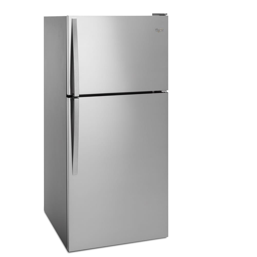 Refrigerador congelador superior de 18.2 pies cúbicos de acero inoxidable monocrómico Whirlpool (WRT318FZDM)
