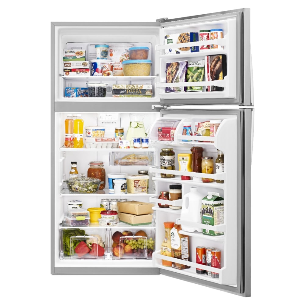 Refrigerador Whirlpool de 18.2 pies cúbicos con congelador superior (Blanco) WRT318FZDW