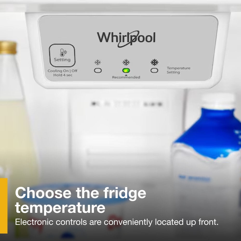 Refrigerador Whirlpool de 18.2 pies cúbicos con congelador superior (Blanco) WRT318FZDW