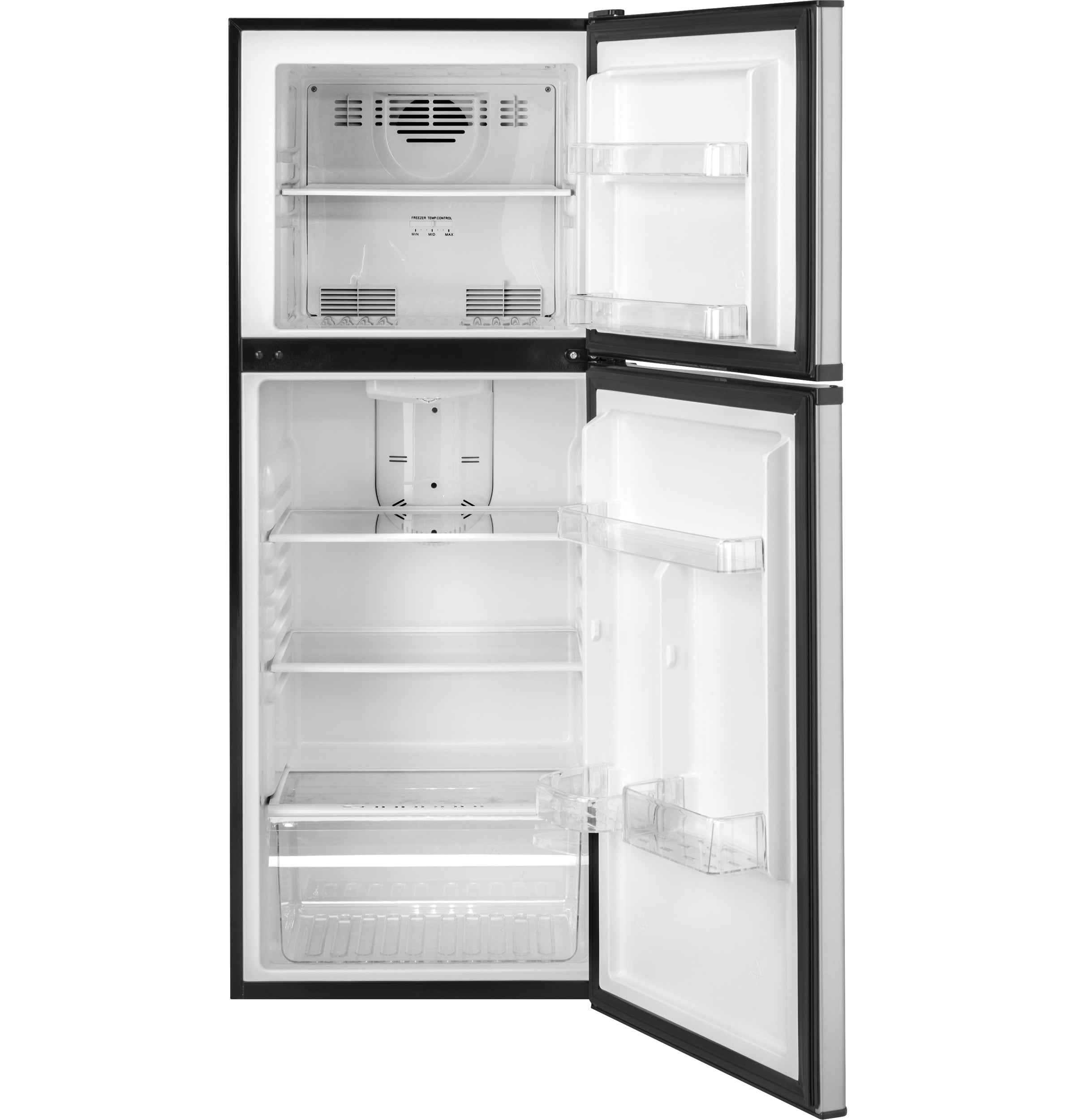 Refrigerador de acero inoxidable empotrable de 9.7 pies cúbicos de Hotpoint