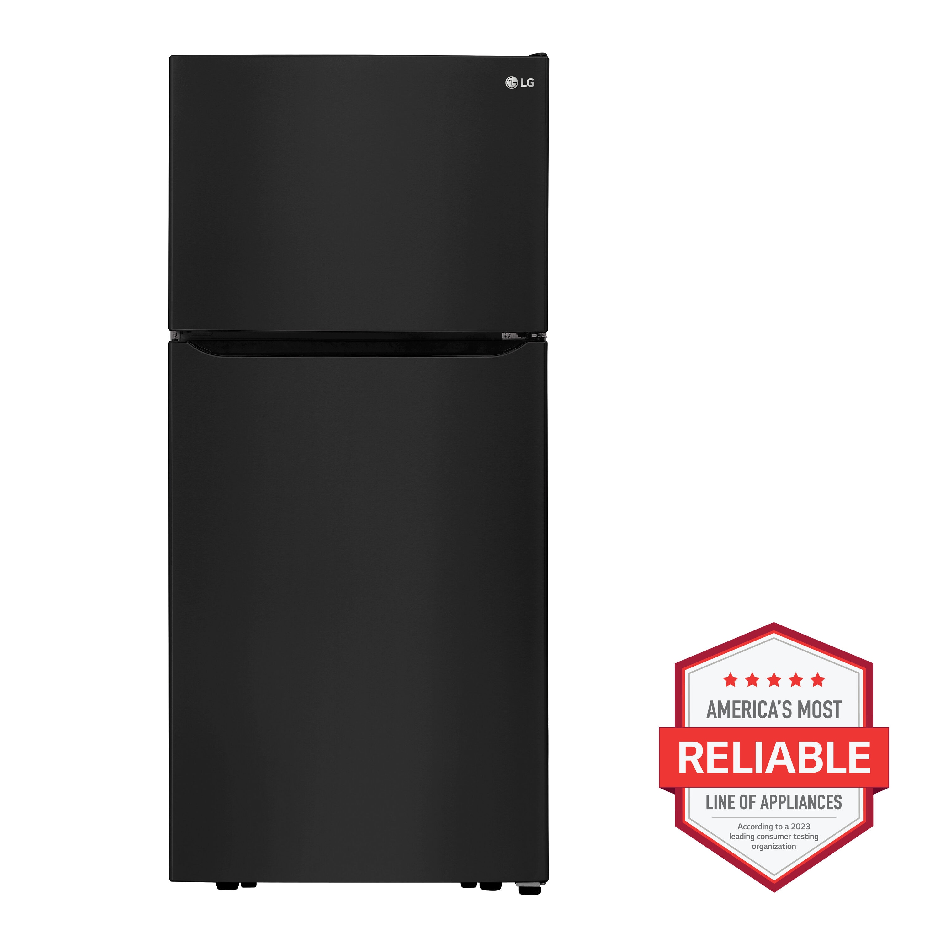 Refrigerador LG de 20.2 pies cúbicos con congelador superior (Negro) Certificado ENERGY STAR LTCS20020B