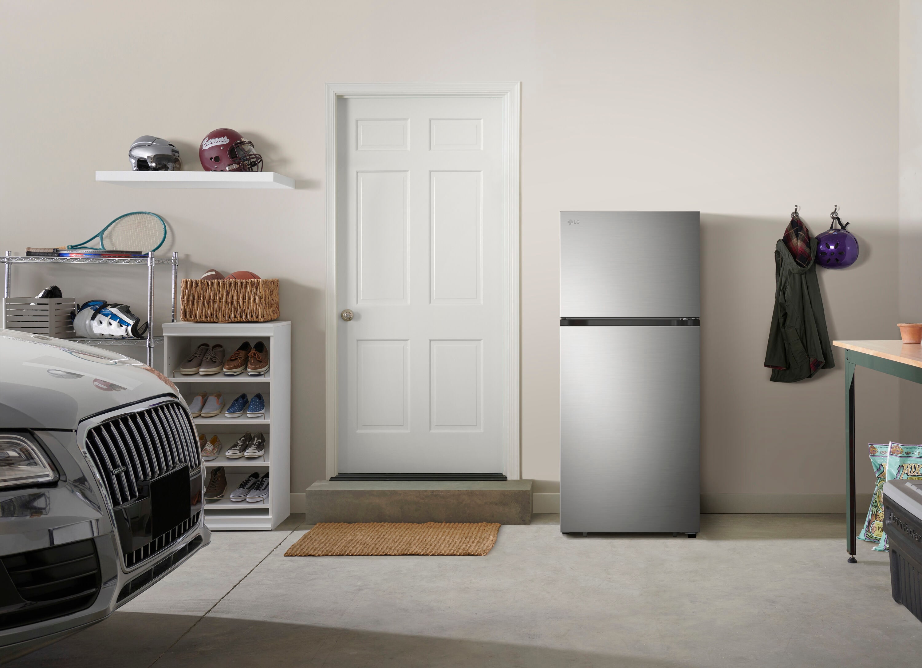 Refrigerador de 17.5 pies cúbicos con congelador superior (Acero Inoxidable PrintProof) listo para garaje y certificado por ENERGY STAR LT18S2100S