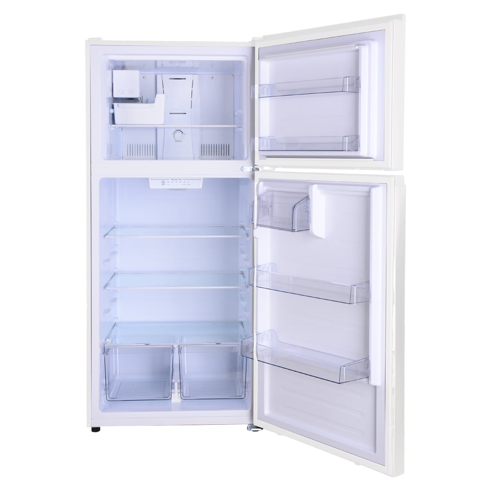 Refrigerador de 18.1 pies cúbicos con congelador superior y fabricador de hielo (blanco) certificado por ENERGY STAR