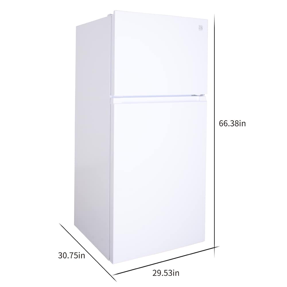 Refrigerador de 18.1 pies cúbicos con congelador superior y fabricador de hielo (blanco) certificado por ENERGY STAR