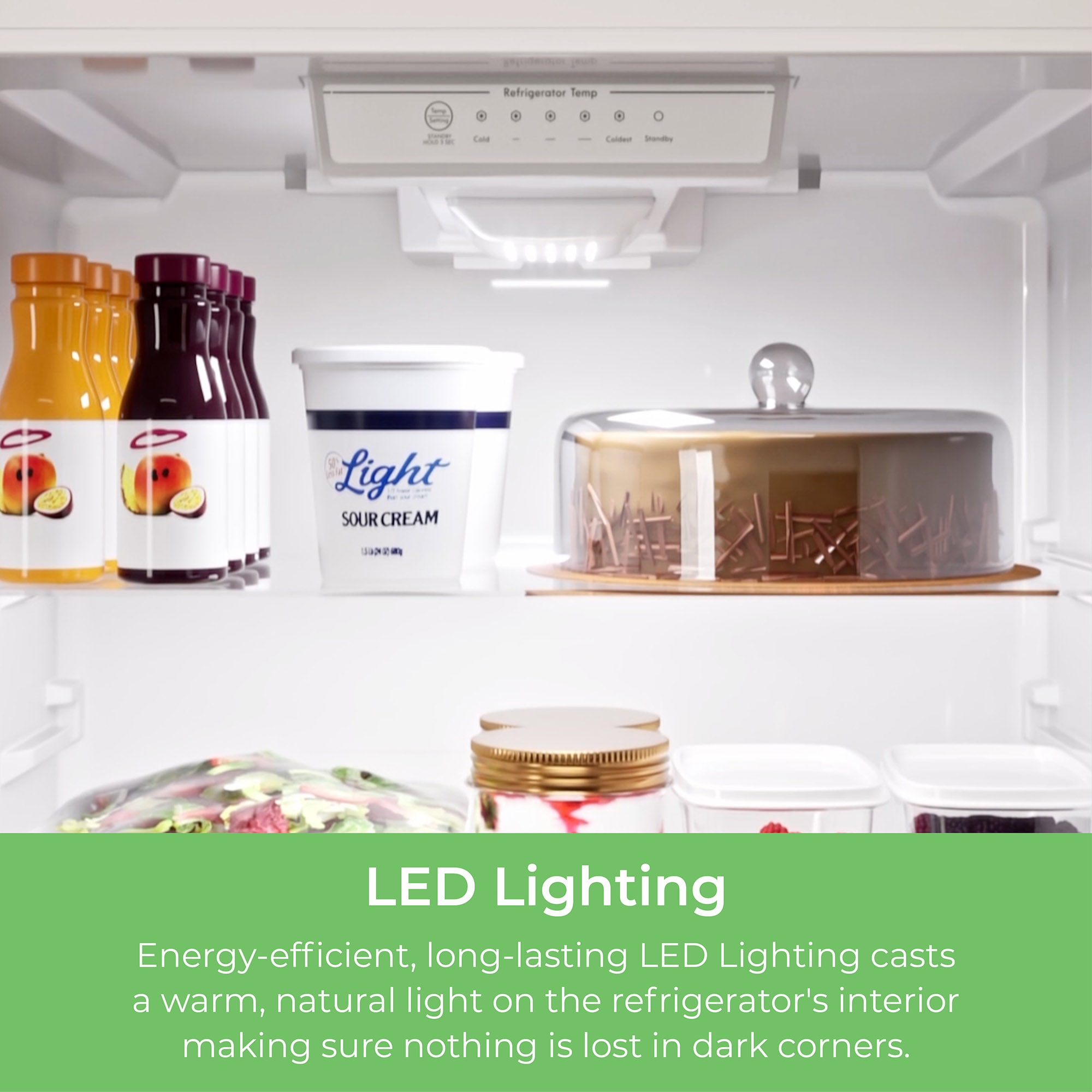 Refrigerador de 18.1 pies cúbicos con congelador superior y fabricador de hielo (blanco) certificado por ENERGY STAR