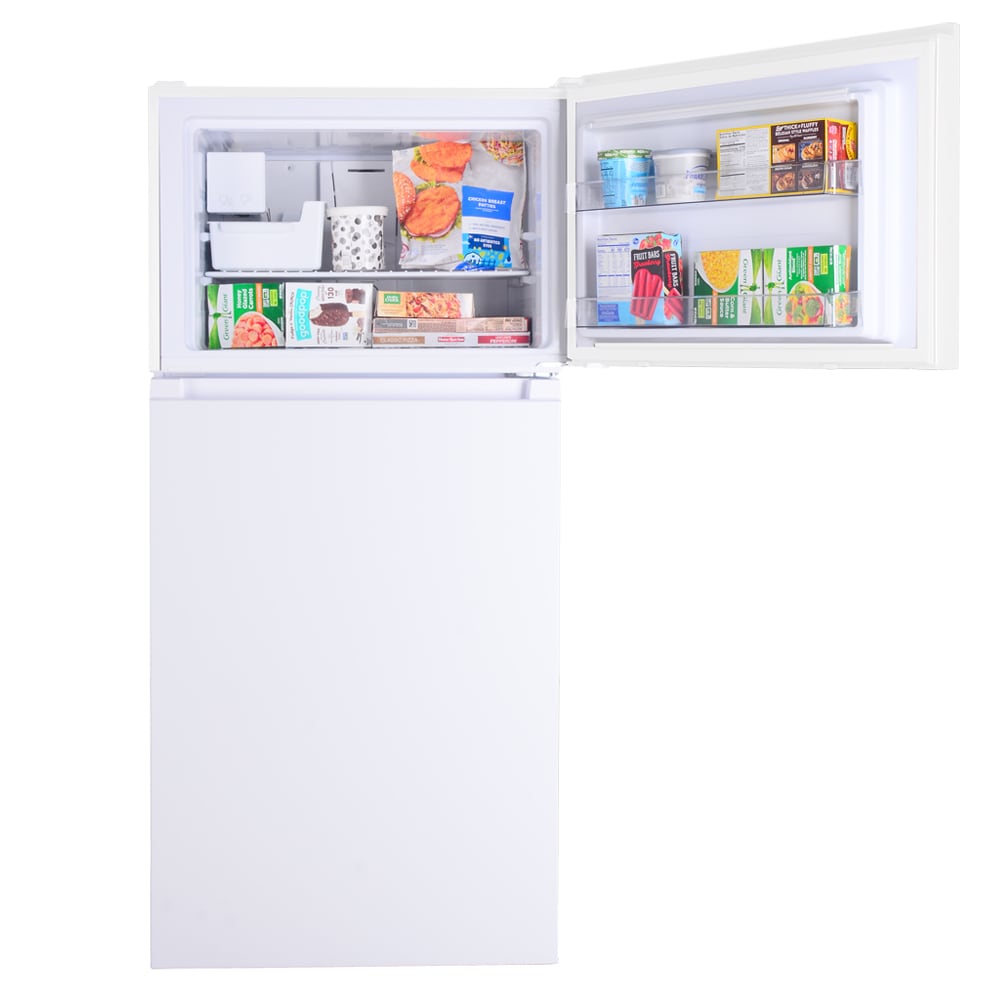 Refrigerador de 18.1 pies cúbicos con congelador superior y fabricador de hielo (blanco) certificado por ENERGY STAR