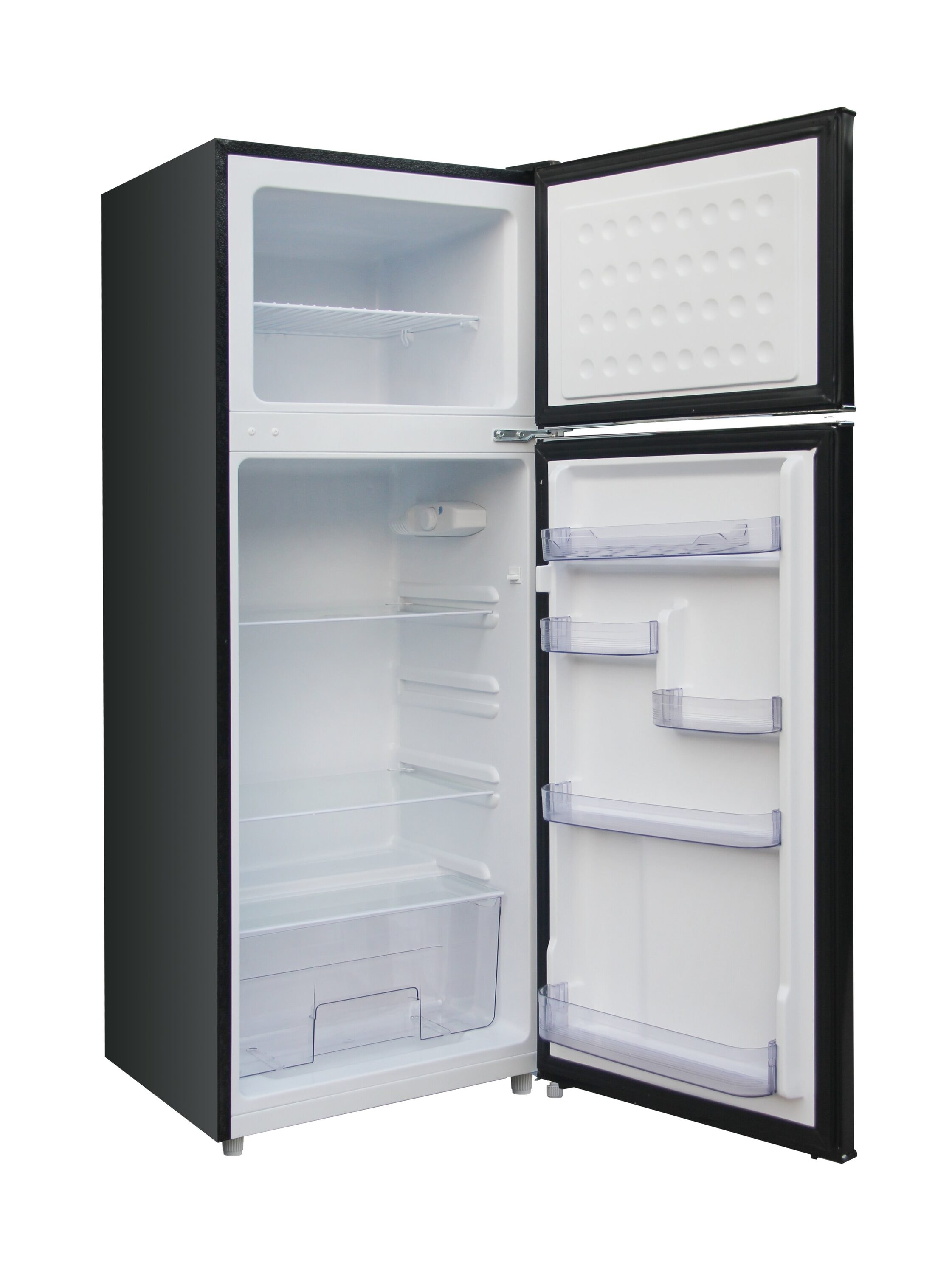 Refrigerador Frigidaire de 7.5 pies cúbicos con congelador superior de profundidad de mostrador (Negro) EFR753-NEGRO