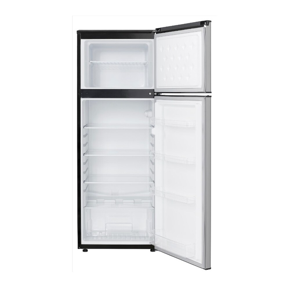 Refrigerador Bevoi de 7.1 pies cúbicos con congelador superior de profundidad de mostrador (acero inoxidable)