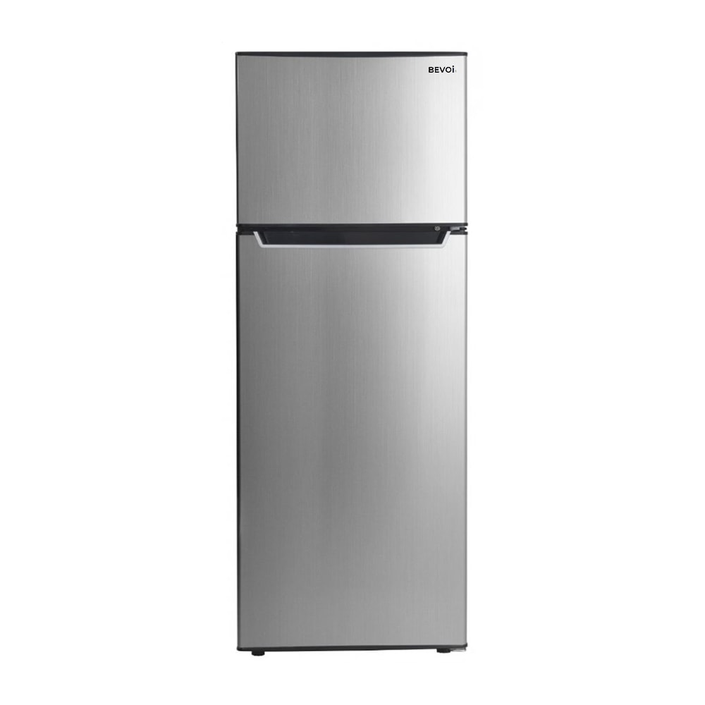 Refrigerador Bevoi de 7.1 pies cúbicos con congelador superior de profundidad de mostrador (acero inoxidable)