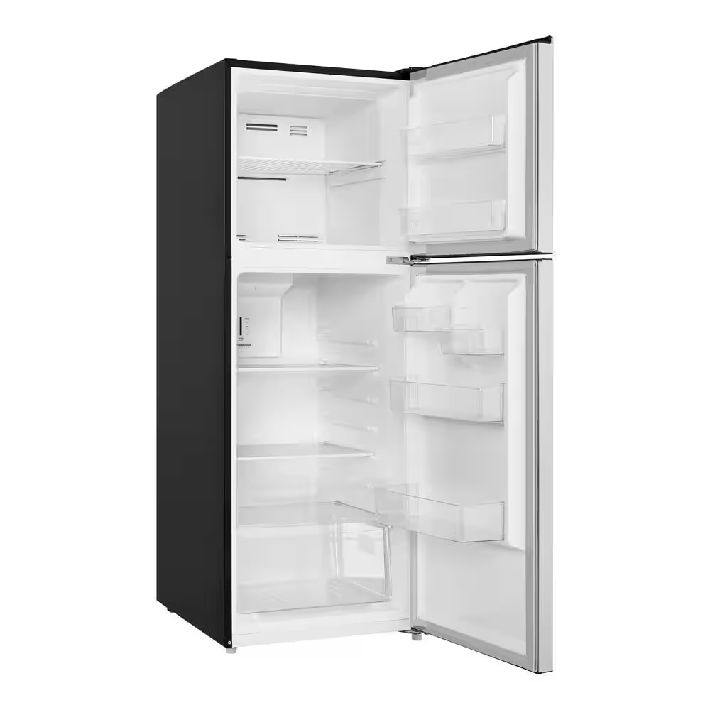 Refrigerador Bevoi de 7.1 pies cúbicos con congelador superior de profundidad de mostrador (acero inoxidable)
