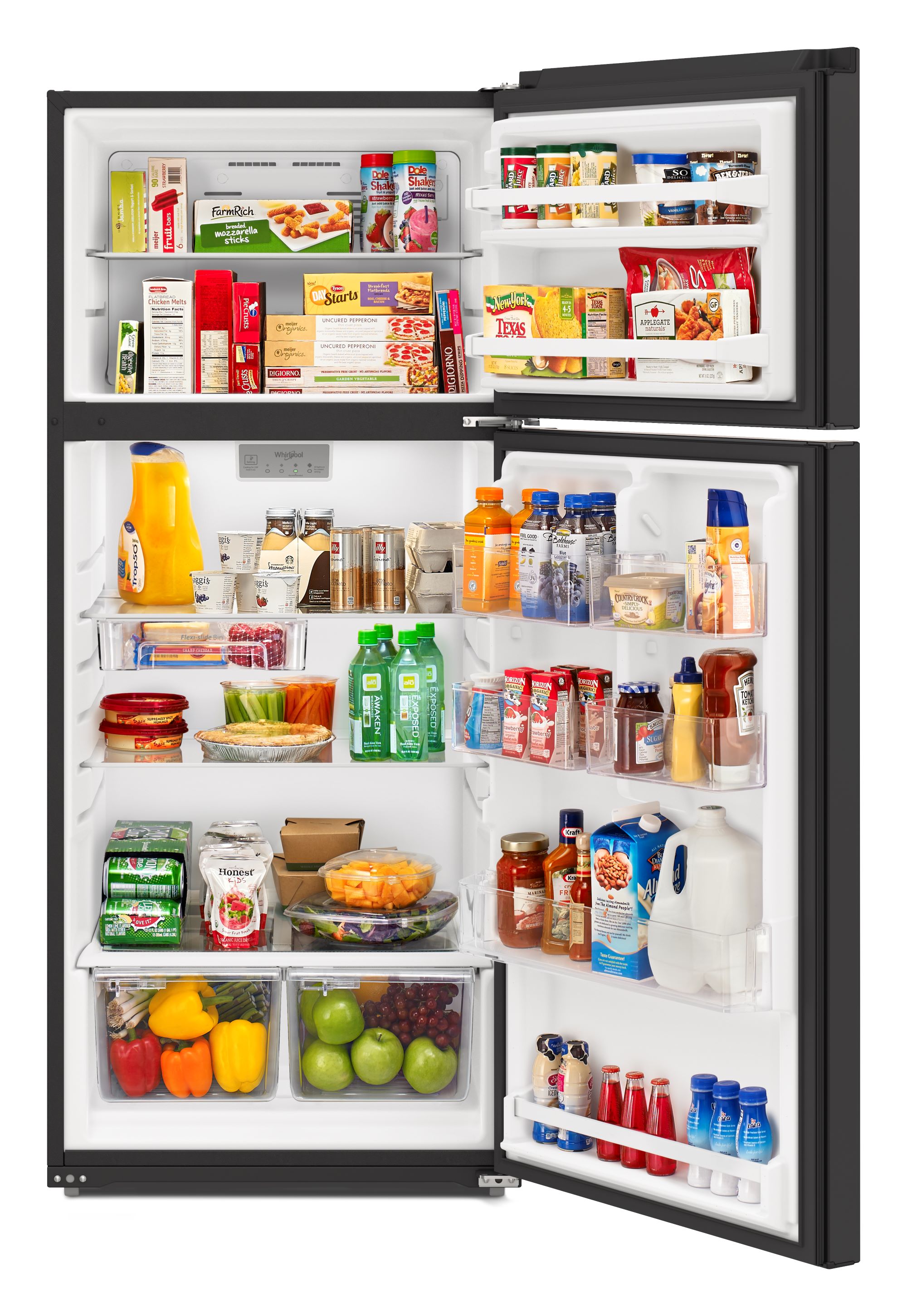 Refrigerador de Puerta Superior de 16.3 pies cúbicos Whirlpool (Negro) Certificado ENERGY STAR WRTX5328PB