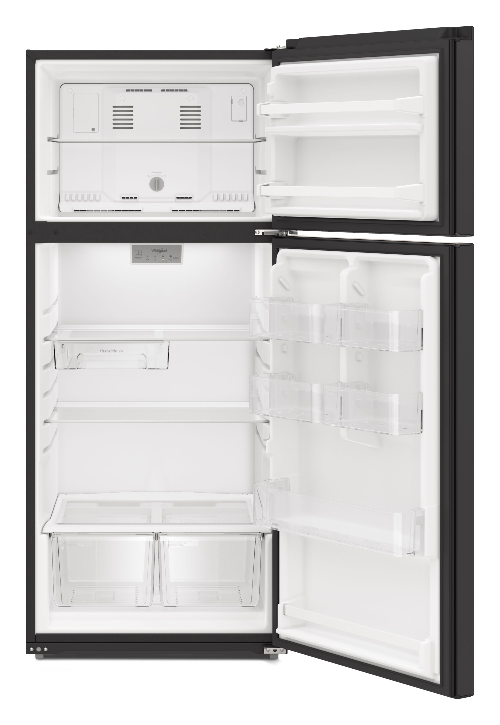 Refrigerador de Puerta Superior de 16.3 pies cúbicos Whirlpool (Negro) Certificado ENERGY STAR WRTX5328PB