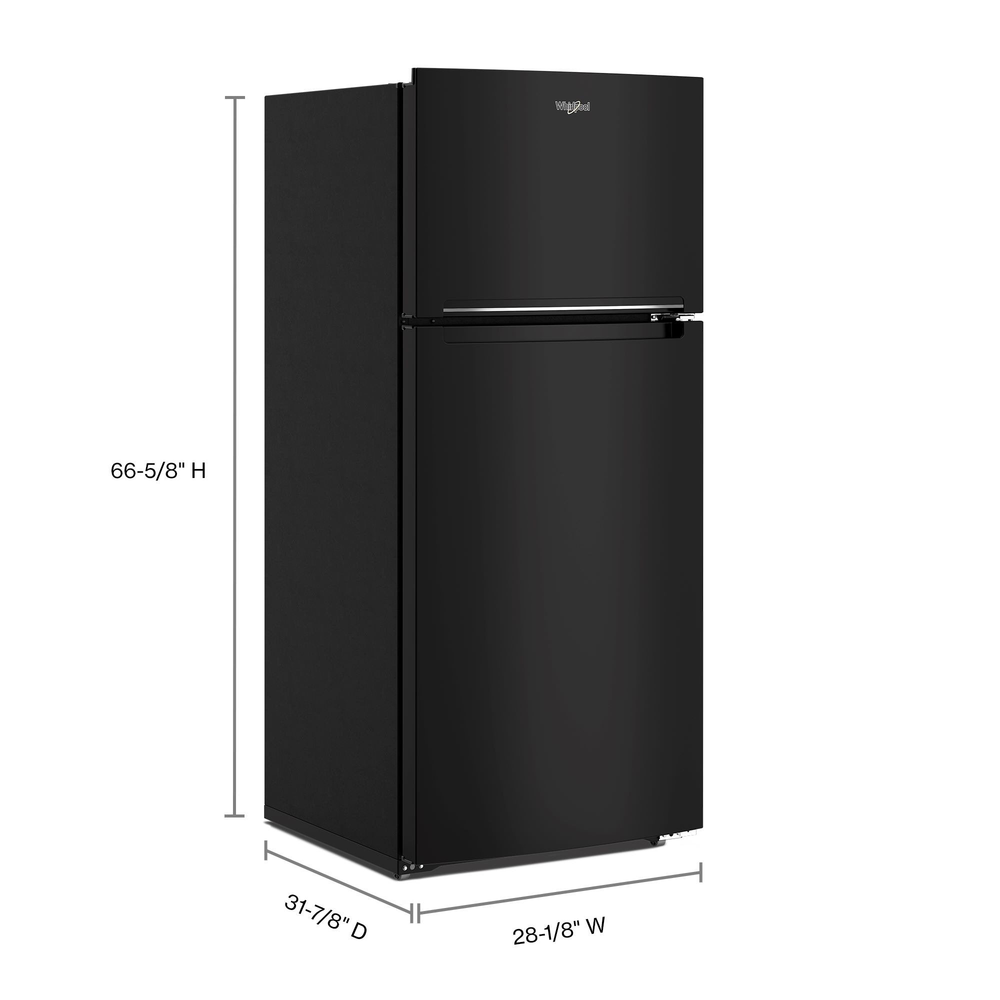 Refrigerador de Puerta Superior de 16.3 pies cúbicos Whirlpool (Negro) Certificado ENERGY STAR WRTX5328PB