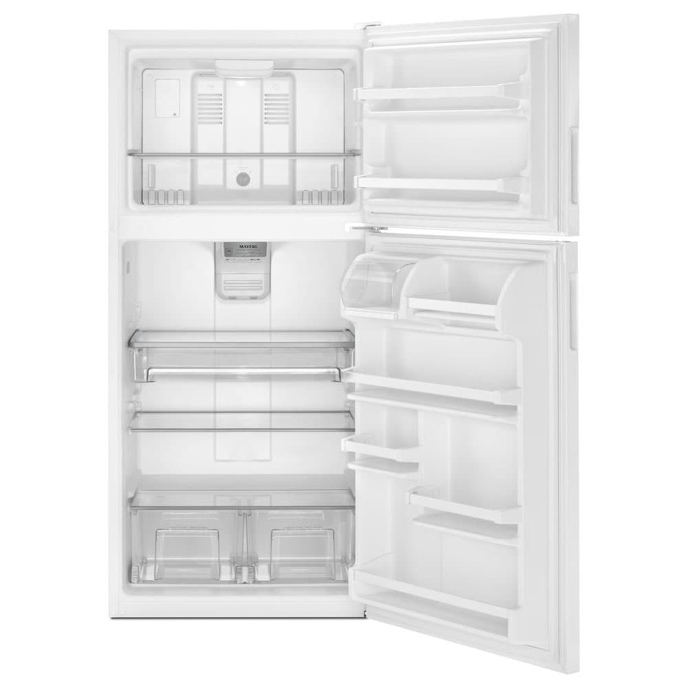 Refrigerador Maytag de 18.2 pies cúbicos con congelador superior (Blanco) MRT118FFFH