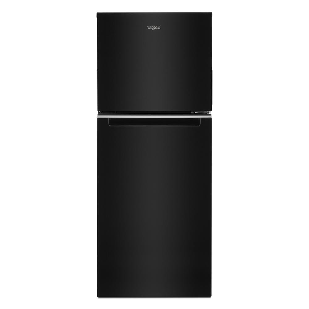 Refrigerador Whirlpool de 11.6 pies cúbicos de profundidad de mostrador con congelador superior (Negro) WRT312CZJB