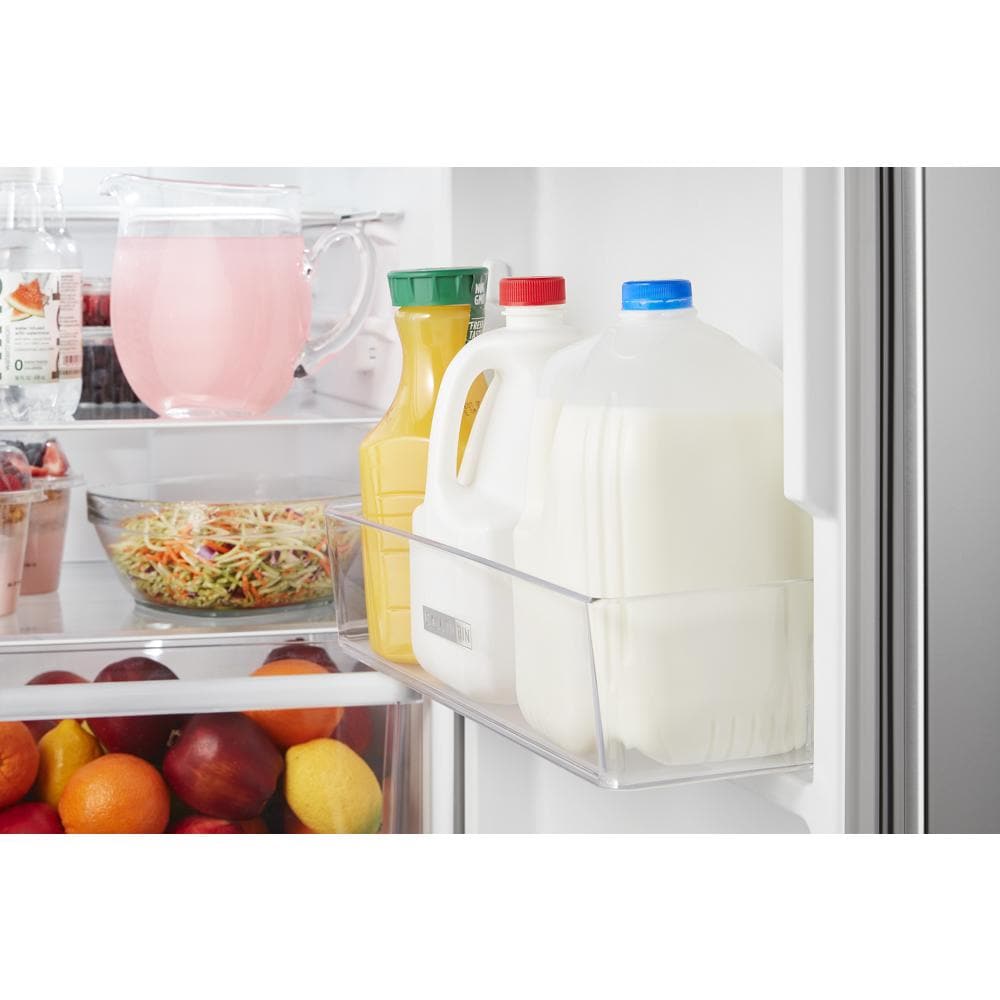 Refrigerador congelador superior de acero inoxidable resistente a huellas dactilares de 11.6 pies cúbicos de profundidad de mostrador - Whirlpool WRT312CZJZ