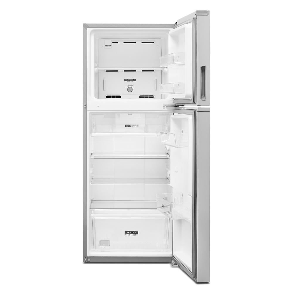 Refrigerador congelador superior de acero inoxidable resistente a huellas dactilares de 11.6 pies cúbicos de profundidad de mostrador - Whirlpool WRT312CZJZ