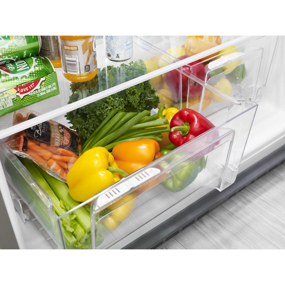 Refrigerador congelador superior de 19.1 pies cúbicos de Whirlpool (Acero metálico resistente a huellas dactilares) WRT519SZDG