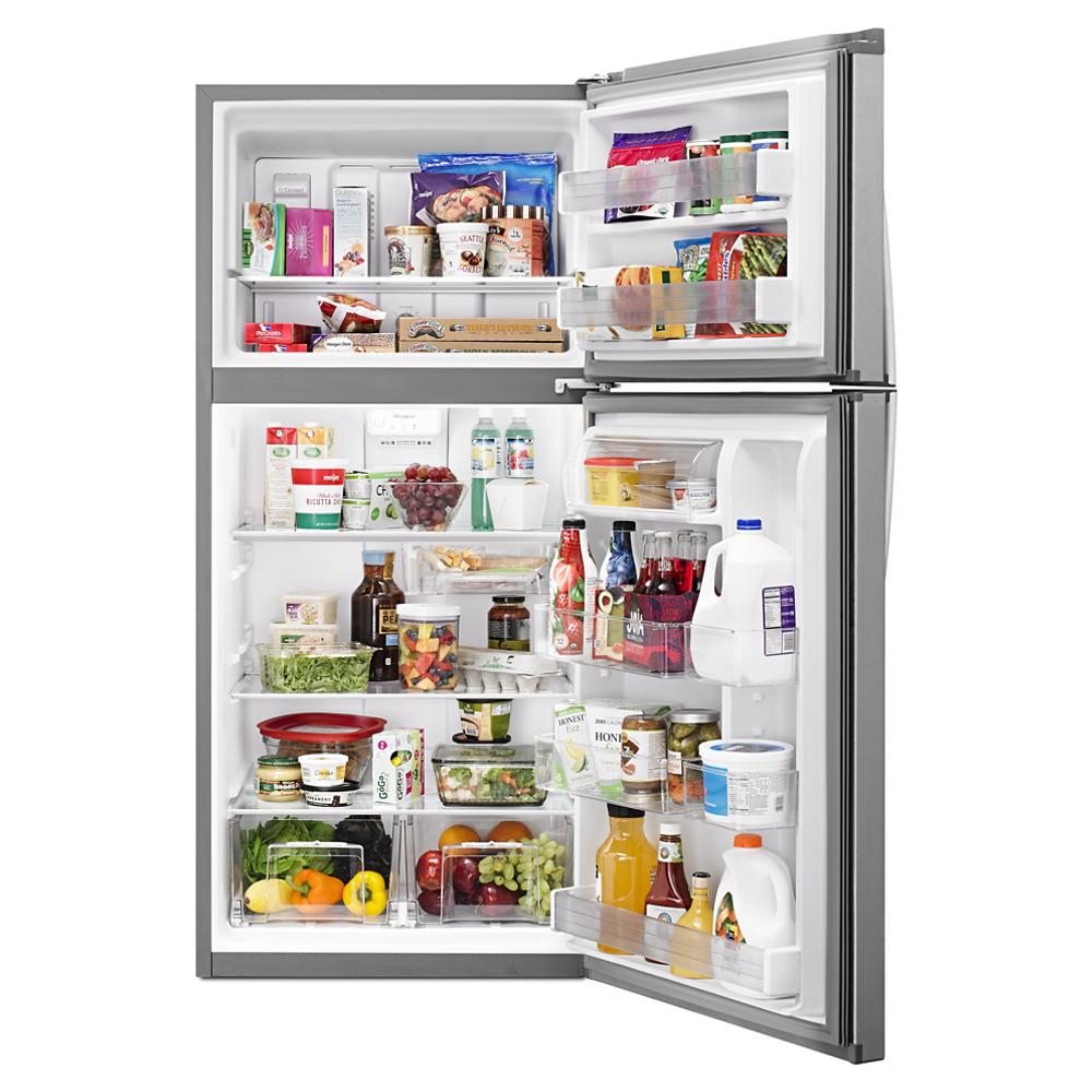 Refrigerador congelador superior de 19.1 pies cúbicos de Whirlpool (Acero metálico resistente a huellas dactilares) WRT519SZDG