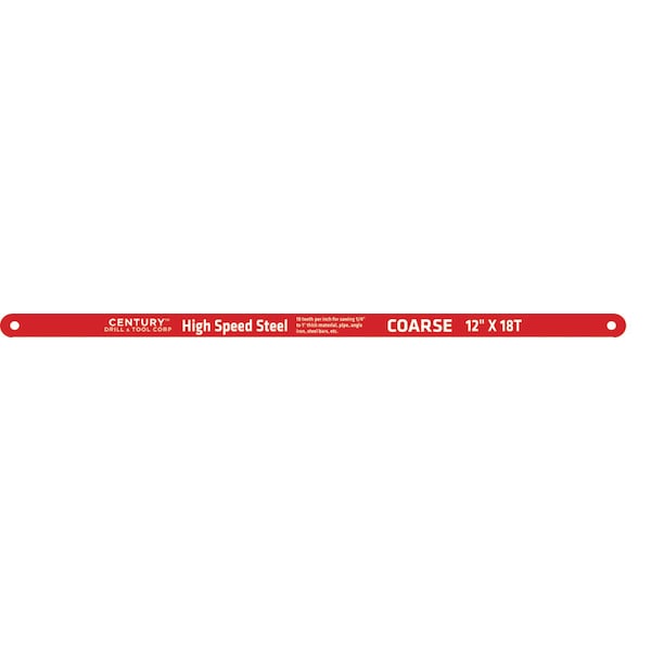 Century Drill & Tool Hacksaw Blade 12" X 18T Teeth Per Inch-High Speed Steel - 4337