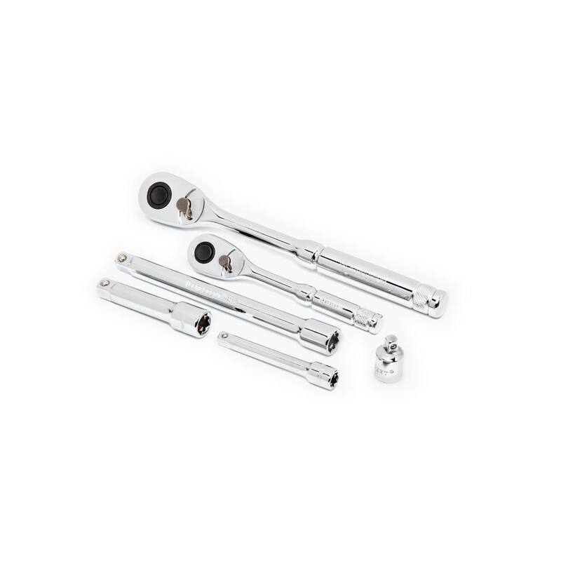 Juego de herramientas mecánicas Crescent de 1/4 y 3/8 pulgadas de unidad, 6 y 12 puntos estándar y profundos SAE/Métrico con estuche (180 piezas) - CTK180