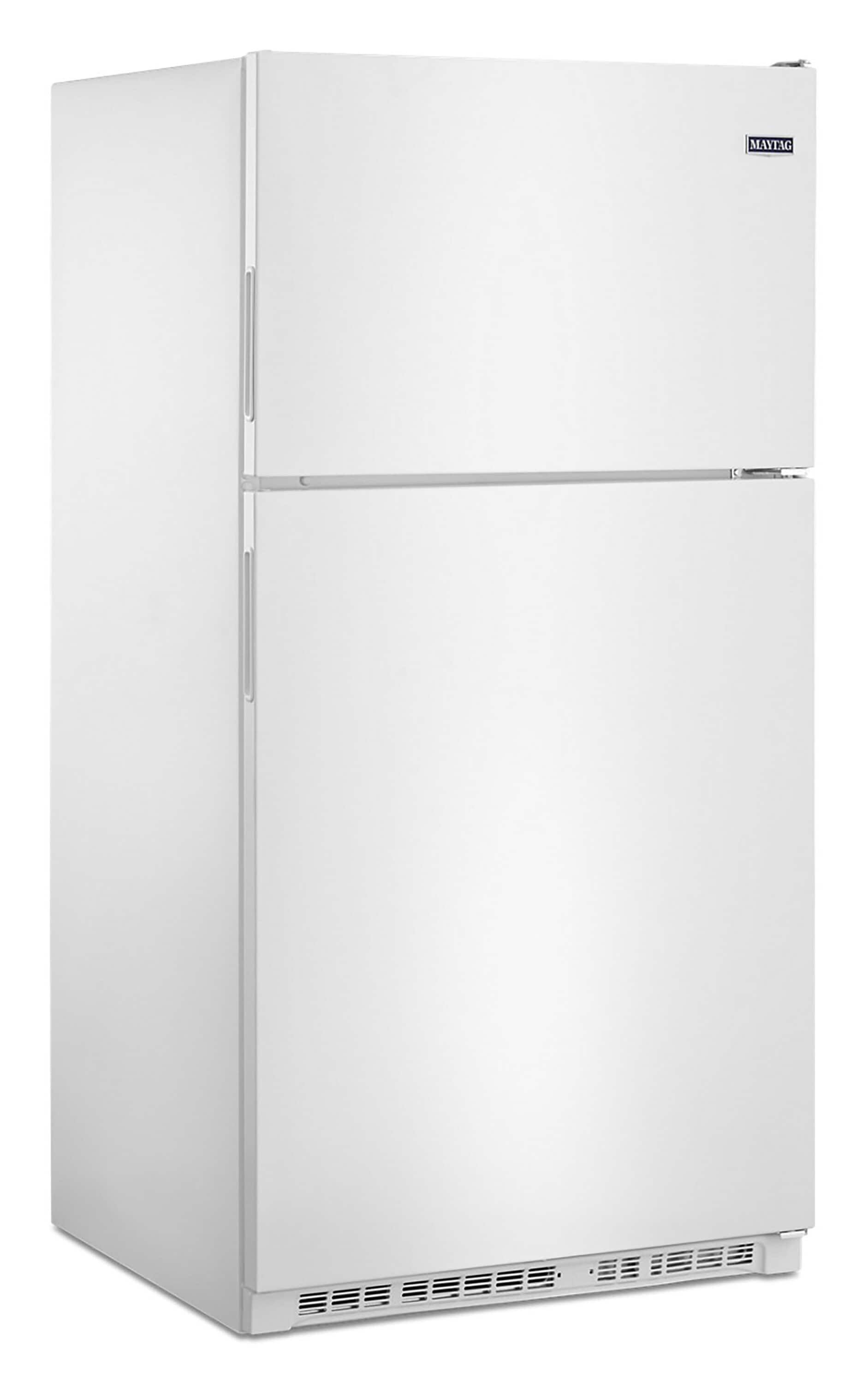 Refrigerador de 20.5 pies cúbicos con congelador superior (blanco) Maytag MRT311FFFH.
