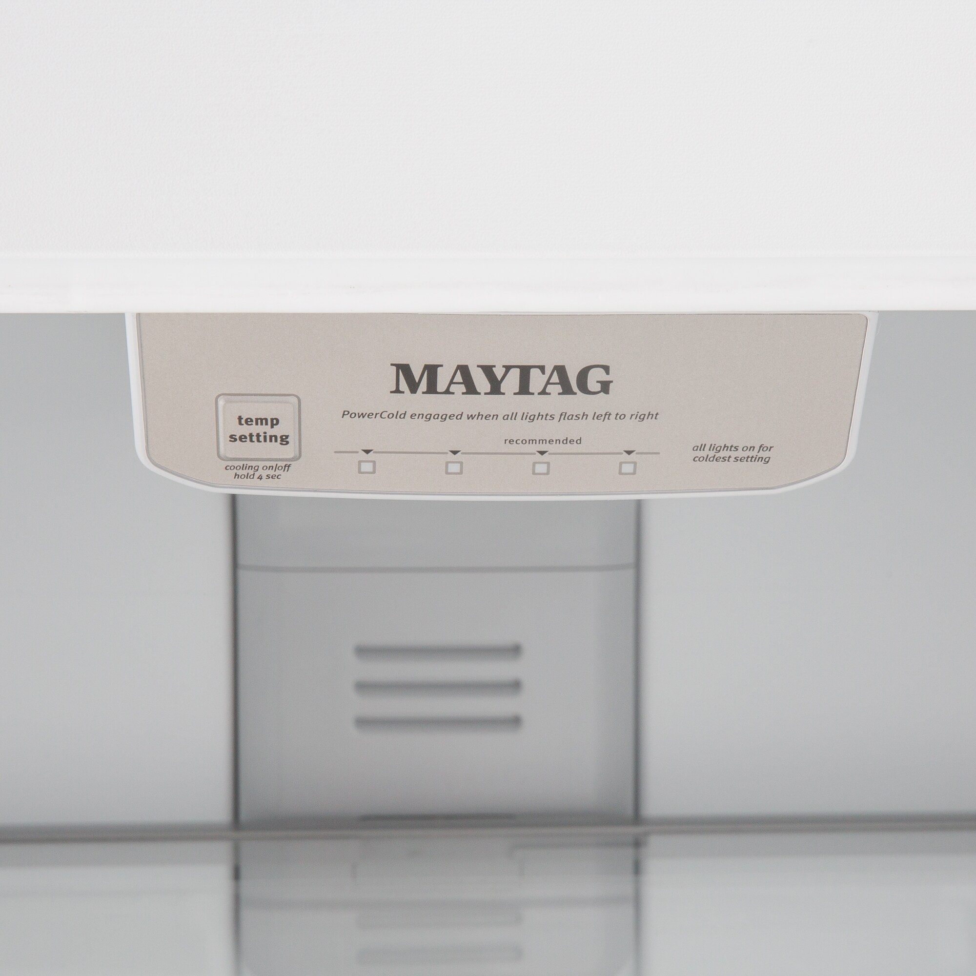 Refrigerador de 20.5 pies cúbicos con congelador superior (blanco) Maytag MRT311FFFH.