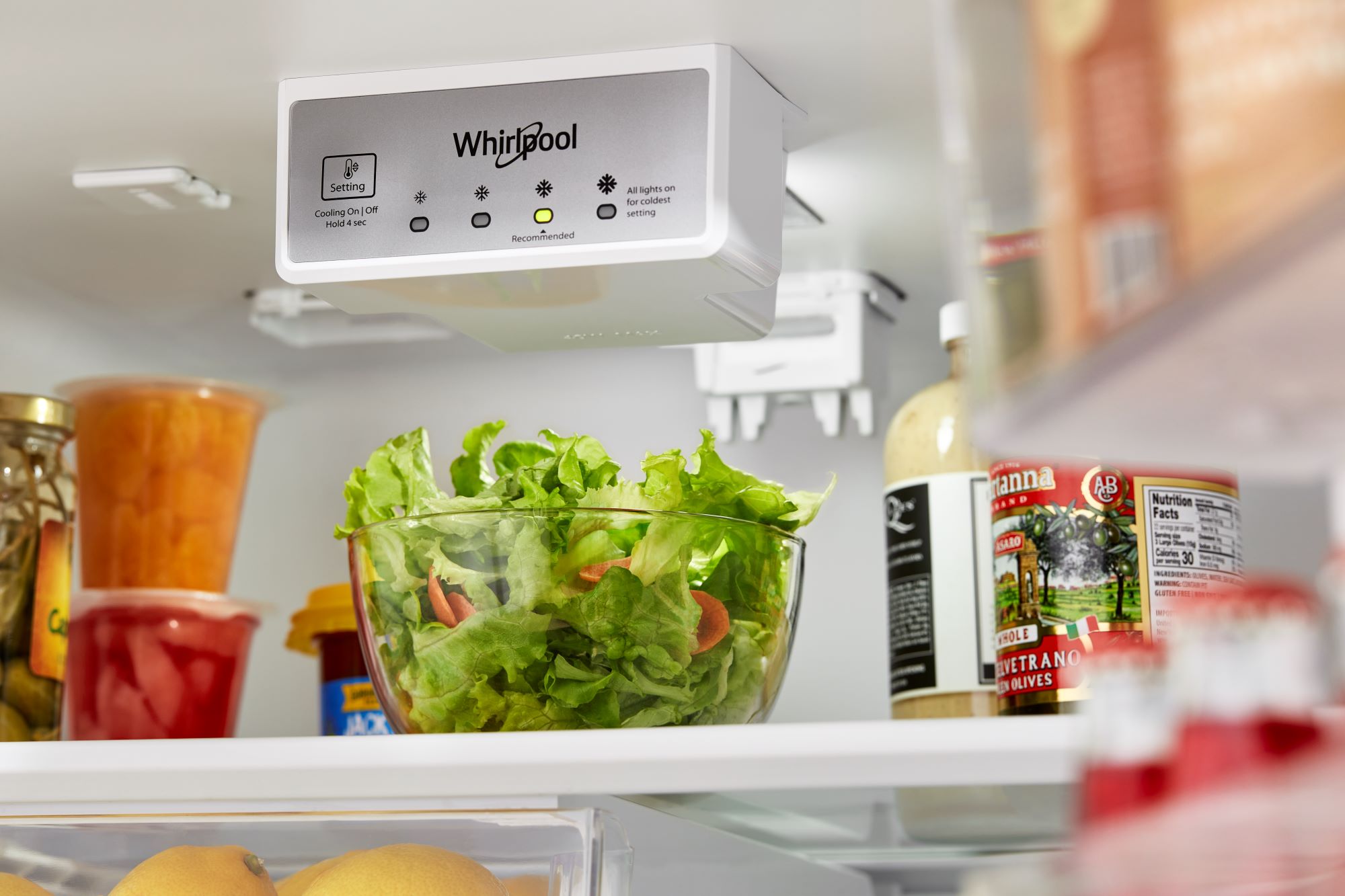Refrigerador de 16.3 pies cúbicos con congelador superior (blanco) Whirlpool