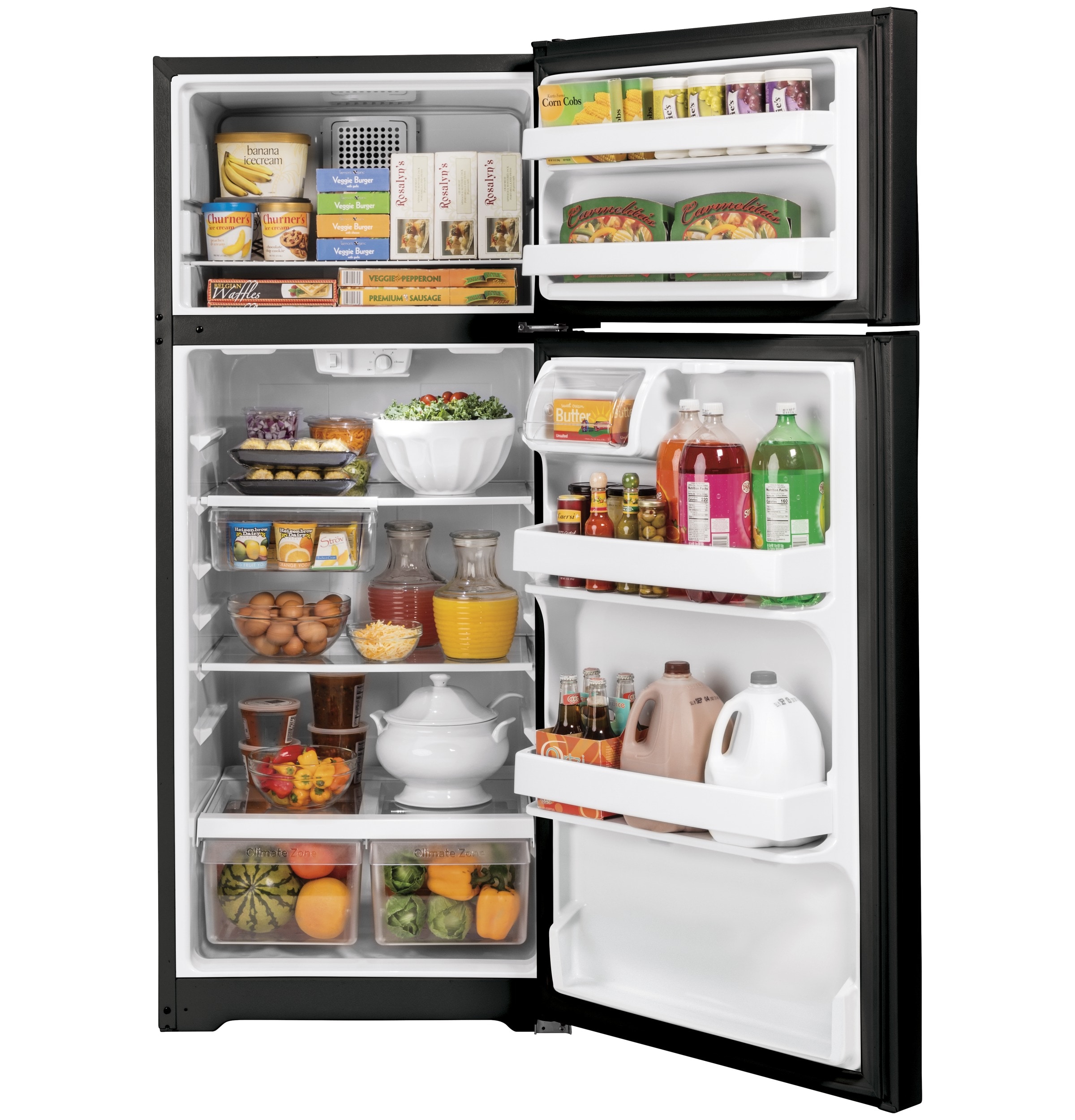 Refrigerador de 16.6 pies cúbicos con congelador superior (Negro) Certificación ENERGY STAR