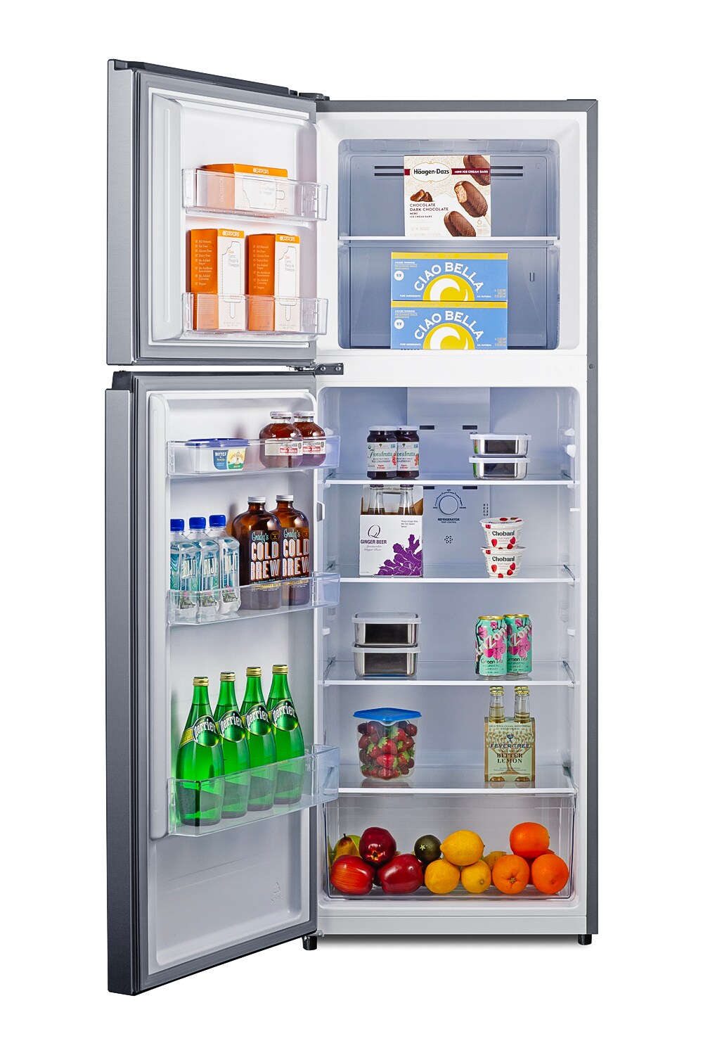 Refrigerador de 11.5 pies cúbicos con congelador superior de profundidad de mostrador (apariencia de acero inoxidable) certificado ENERGY STAR FF1142PLLHD de Summit Appliance