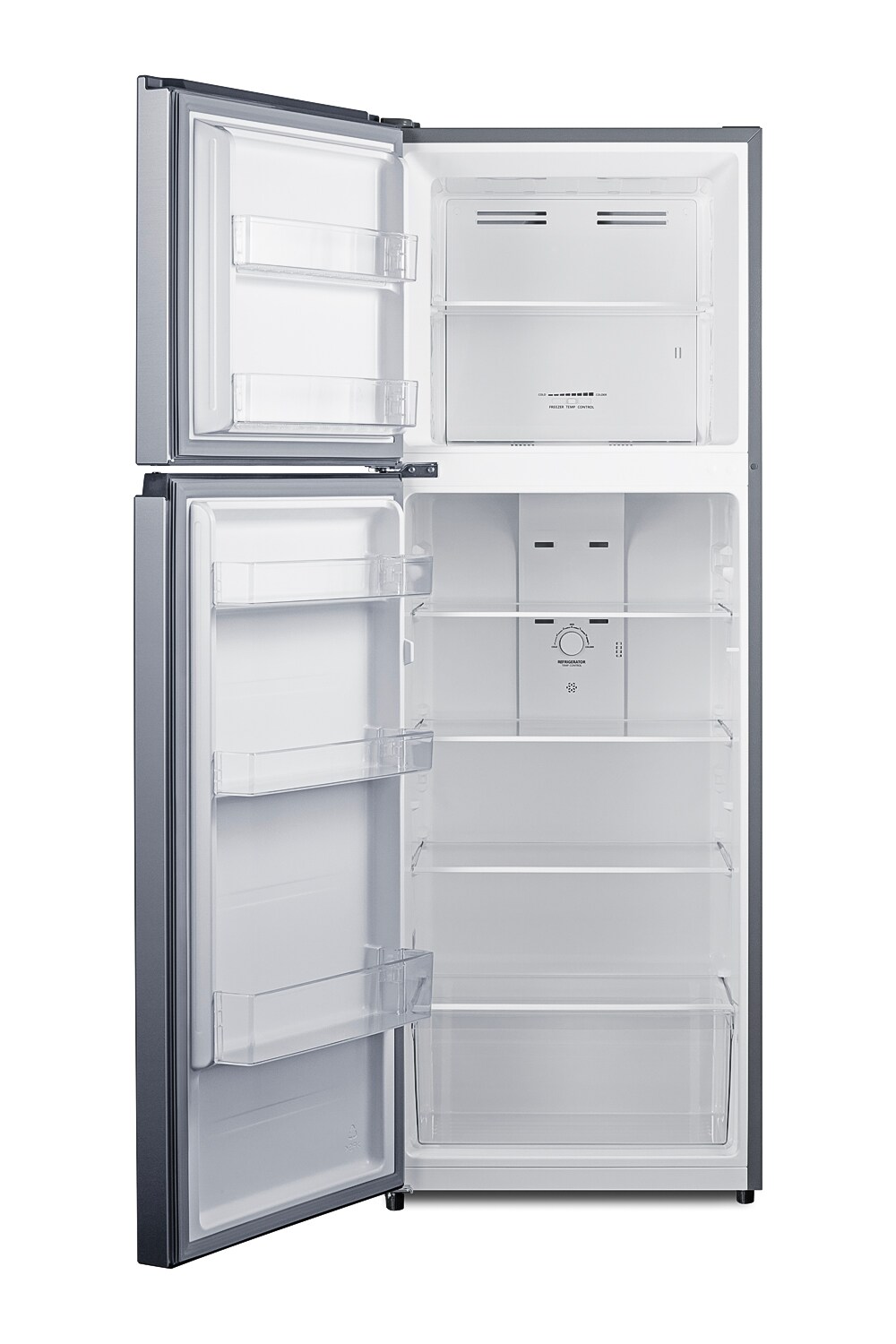 Refrigerador de 11.5 pies cúbicos con congelador superior de profundidad de mostrador (apariencia de acero inoxidable) certificado ENERGY STAR FF1142PLLHD de Summit Appliance