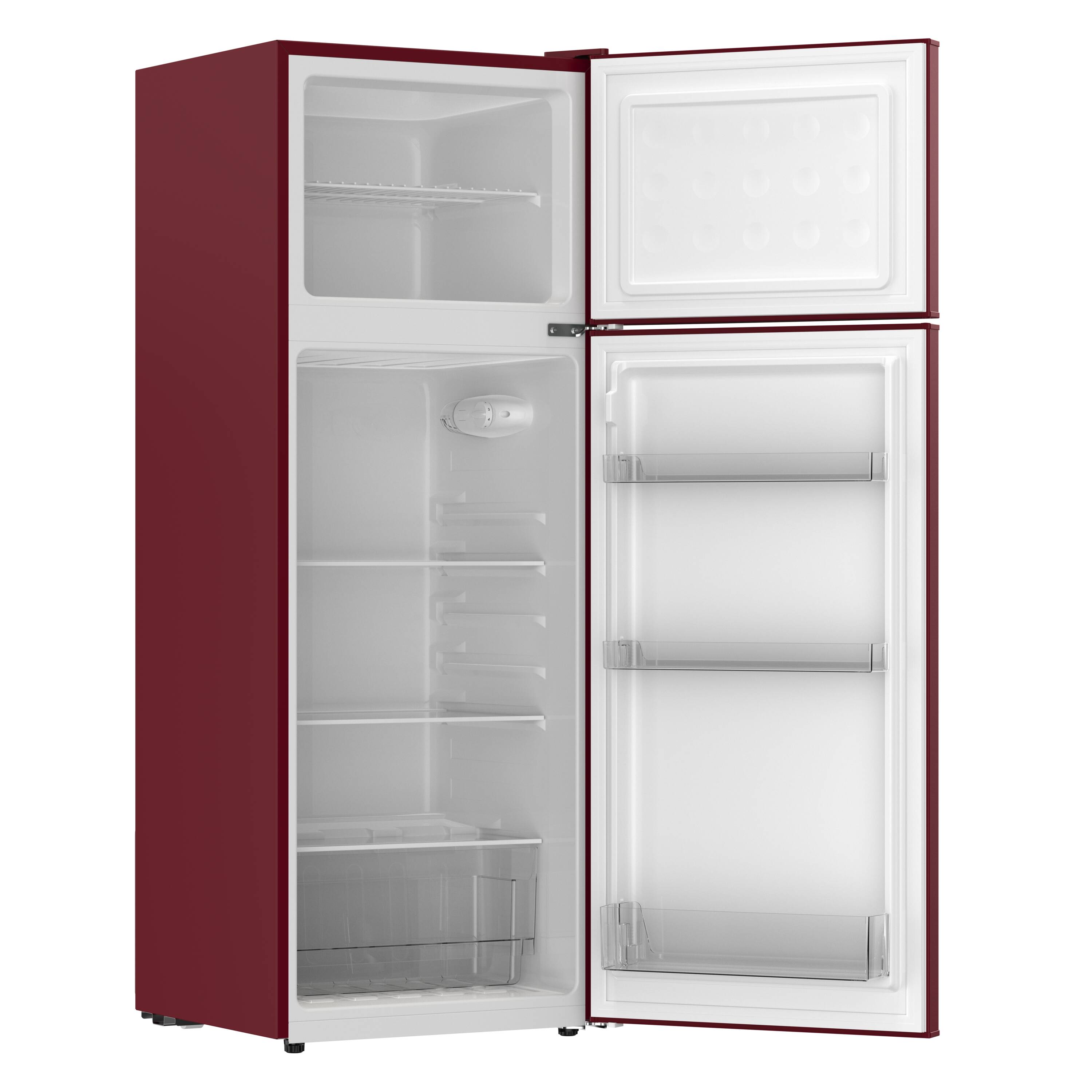 Refrigerador Frigidaire de 7.5 pies cúbicos con congelador superior de profundidad de mostrador (rojo) EFR768-MERLOT