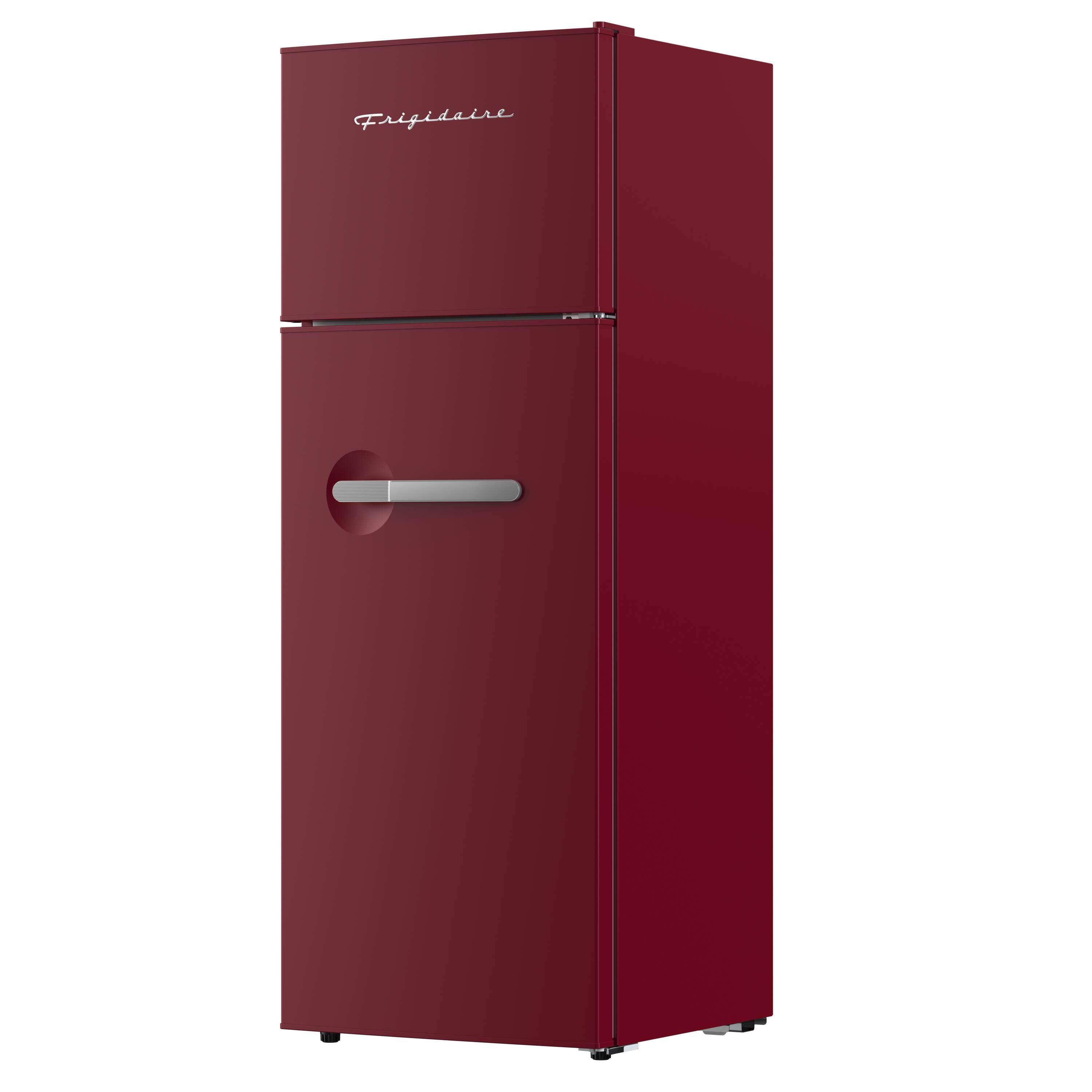 Refrigerador Frigidaire de 7.5 pies cúbicos con congelador superior de profundidad de mostrador (rojo) EFR768-MERLOT