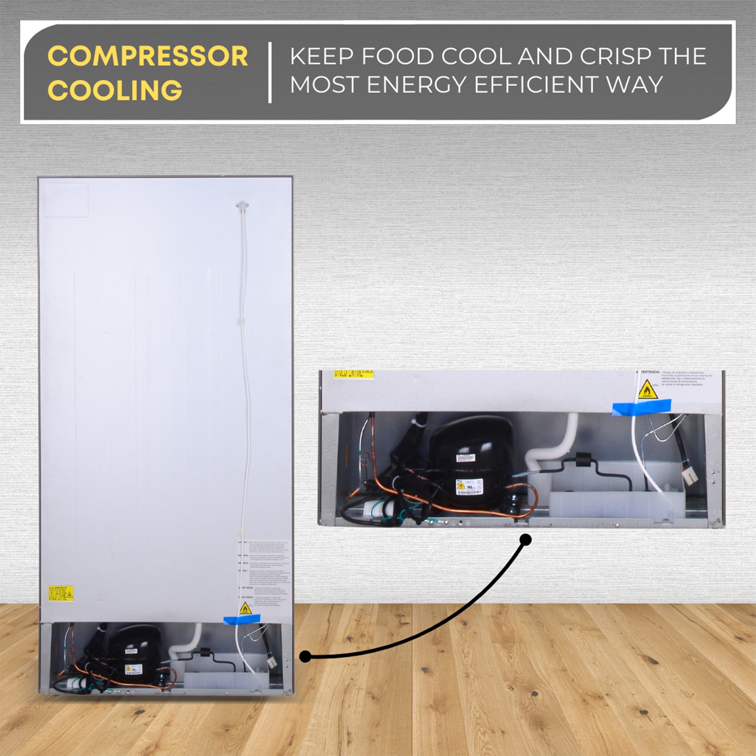 Refrigerador de 21 pies cúbicos con puerta reversible y fabricador de hielo integrado, congelador superior, certificado ENERGY STAR TMRI 210 S (Acero inoxidable)