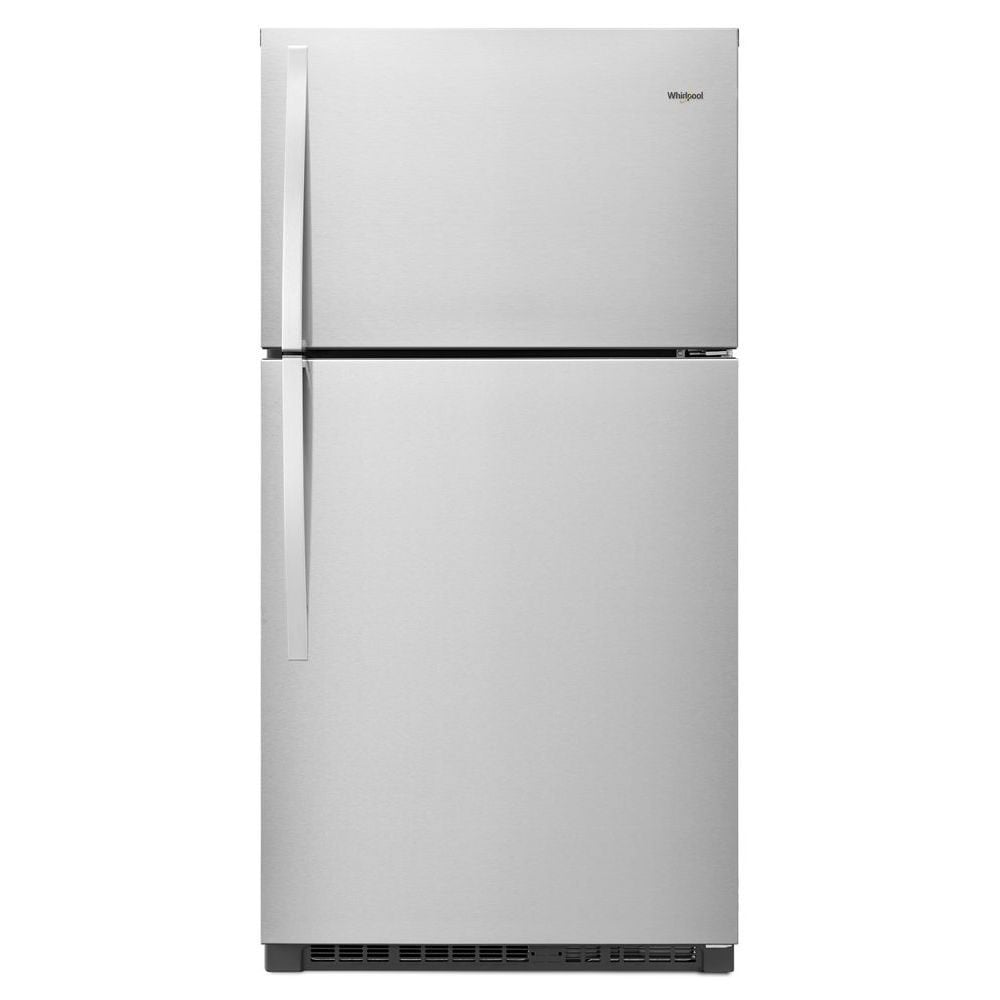 Refrigerador de un solo compartimiento de acero inoxidable resistente a huellas dactilares de 21.3 pies cúbicos de capacidad con congelador superior y certificación ENERGY STAR WRT541SZDZ.