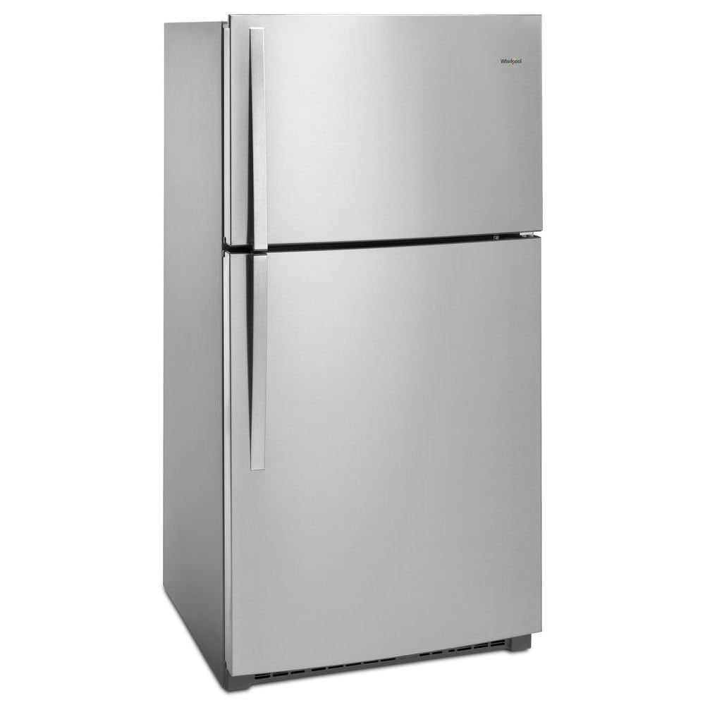 Refrigerador de un solo compartimiento de acero inoxidable resistente a huellas dactilares de 21.3 pies cúbicos de capacidad con congelador superior y certificación ENERGY STAR WRT541SZDZ.