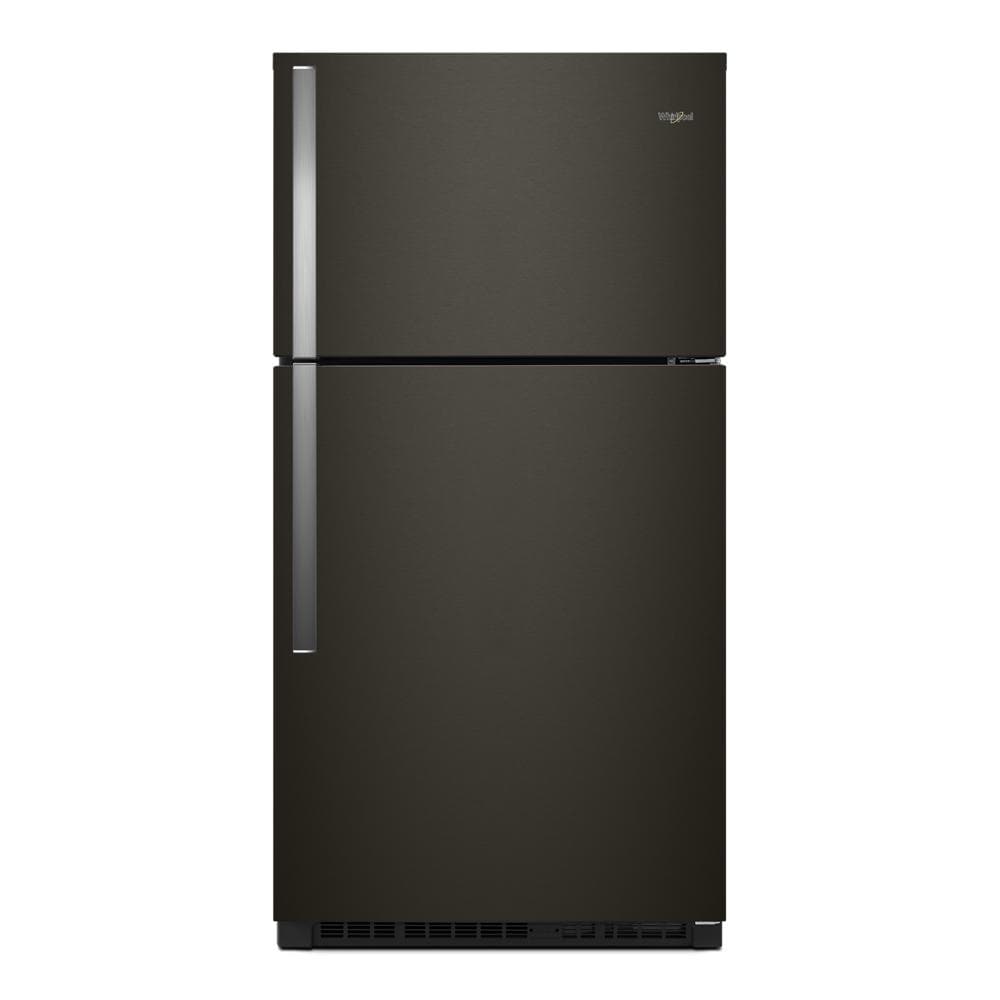 Refrigerador de 21.3 pies cúbicos con congelador superior resistente a huellas dactilares en acero inoxidable negro certificado por ENERGY STAR - Whirlpool WRT541SZHV
