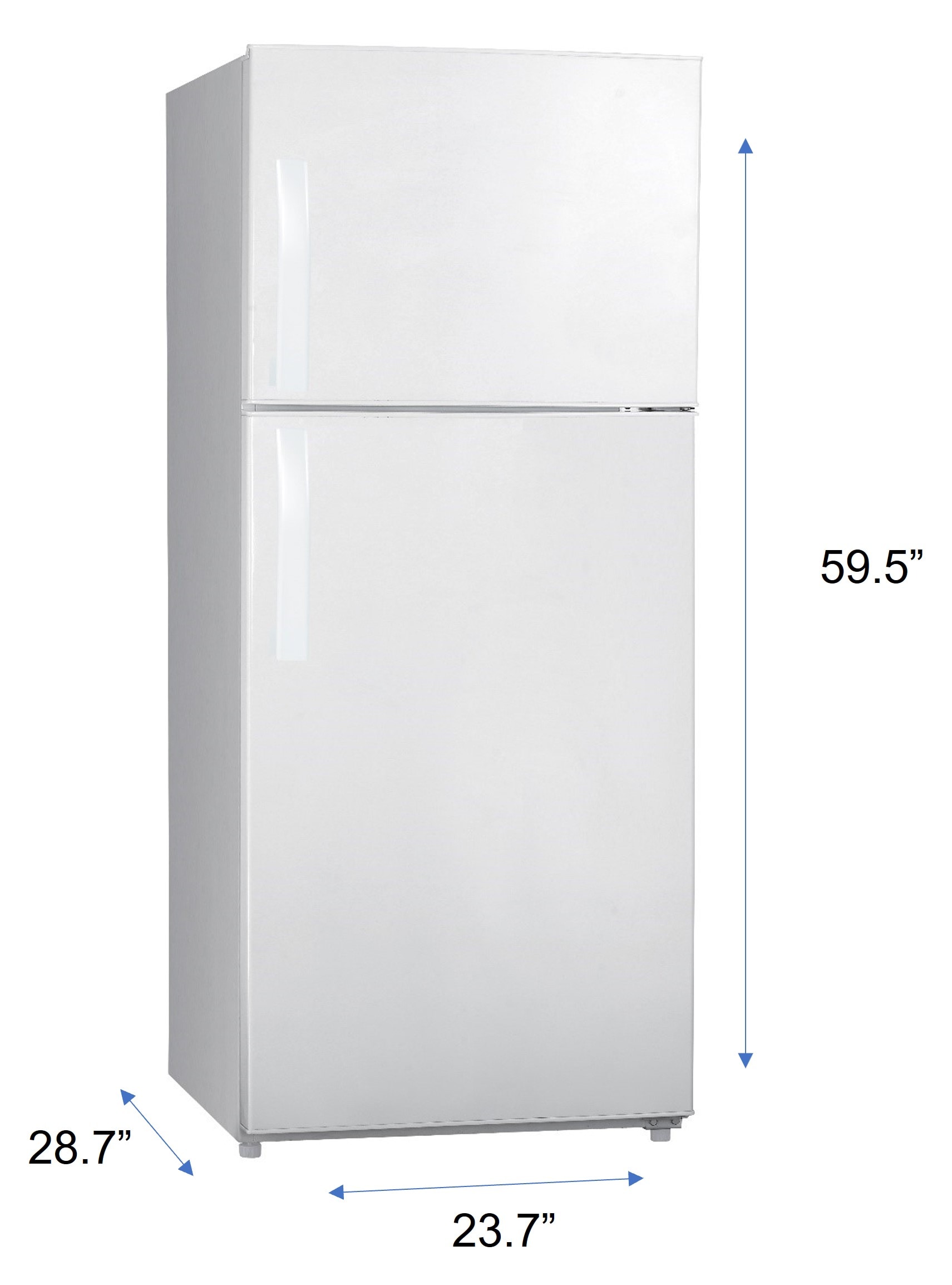 Refrigerador de congelador superior de profundidad de mostrador de 11.6 pies cúbicos Premium (Blanco)