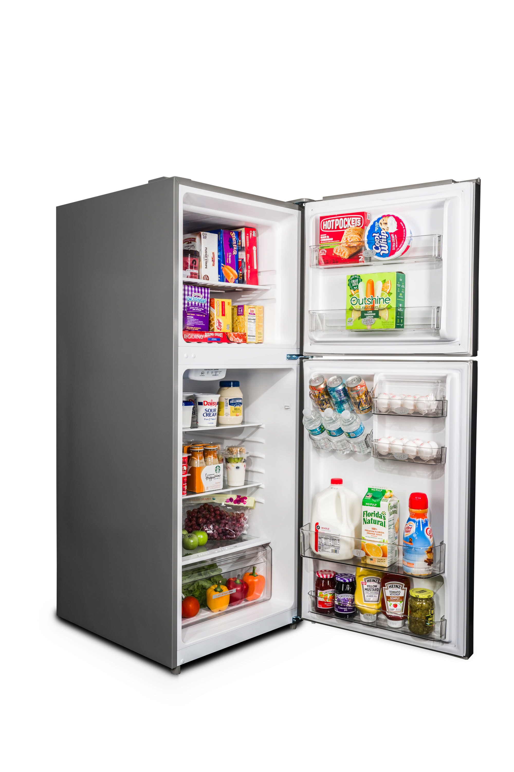 Refrigerador de congelador superior de profundidad de mostrador de 11.6 pies cúbicos Premium (Blanco)