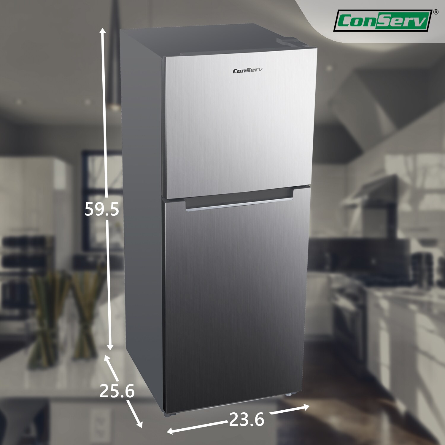 Refrigerador superior con congelador de mostrador de 10.1 pies cúbicos (Acero inoxidable) Certificado ENERGY STAR MDRF1010ESE
