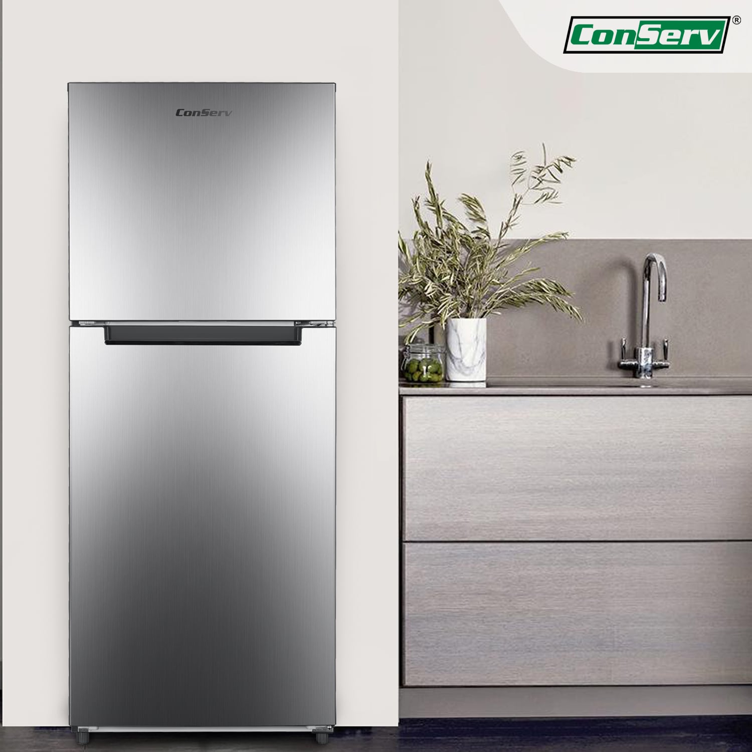 Refrigerador superior con congelador de mostrador de 10.1 pies cúbicos (Acero inoxidable) Certificado ENERGY STAR MDRF1010ESE