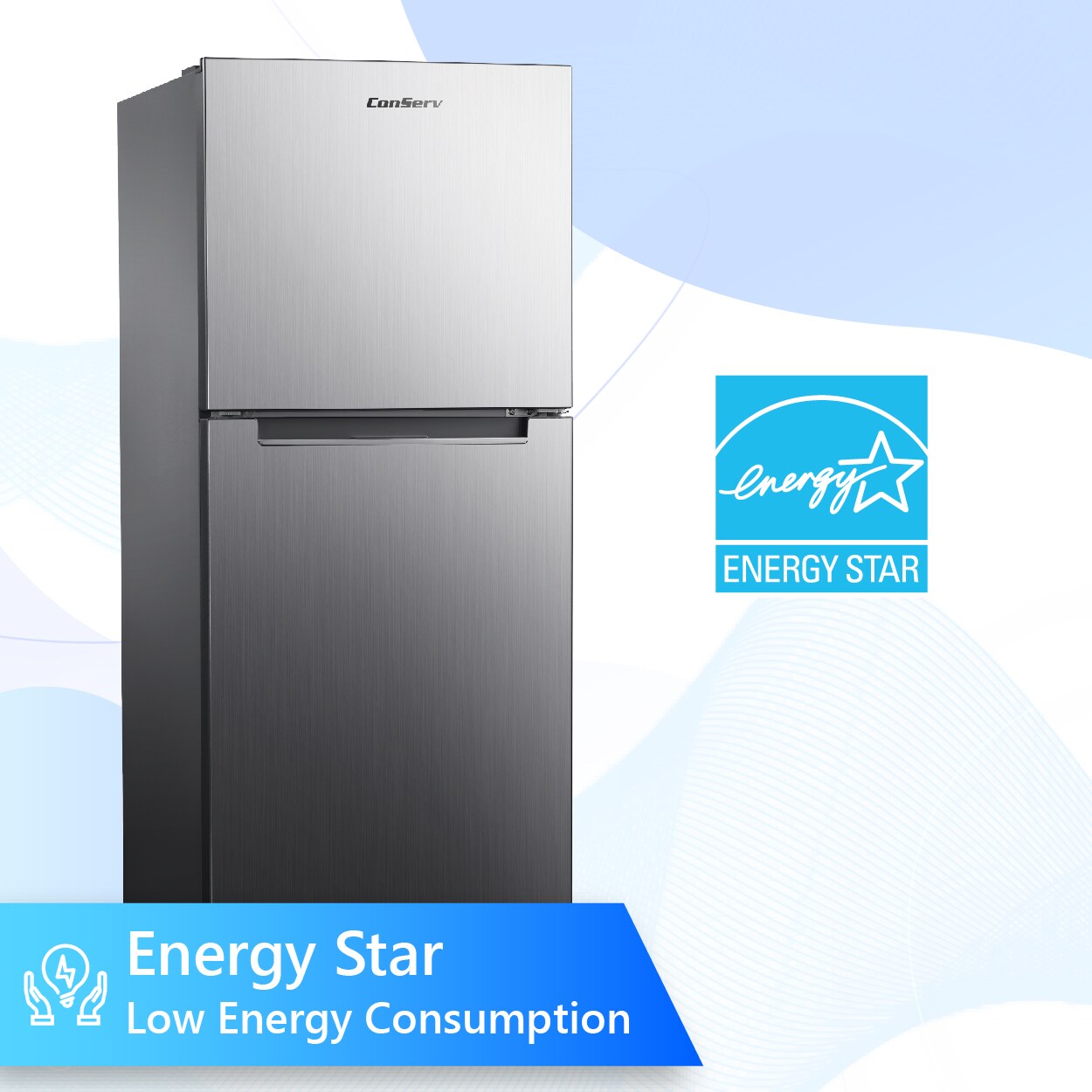 Refrigerador superior con congelador de mostrador de 10.1 pies cúbicos (Acero inoxidable) Certificado ENERGY STAR MDRF1010ESE