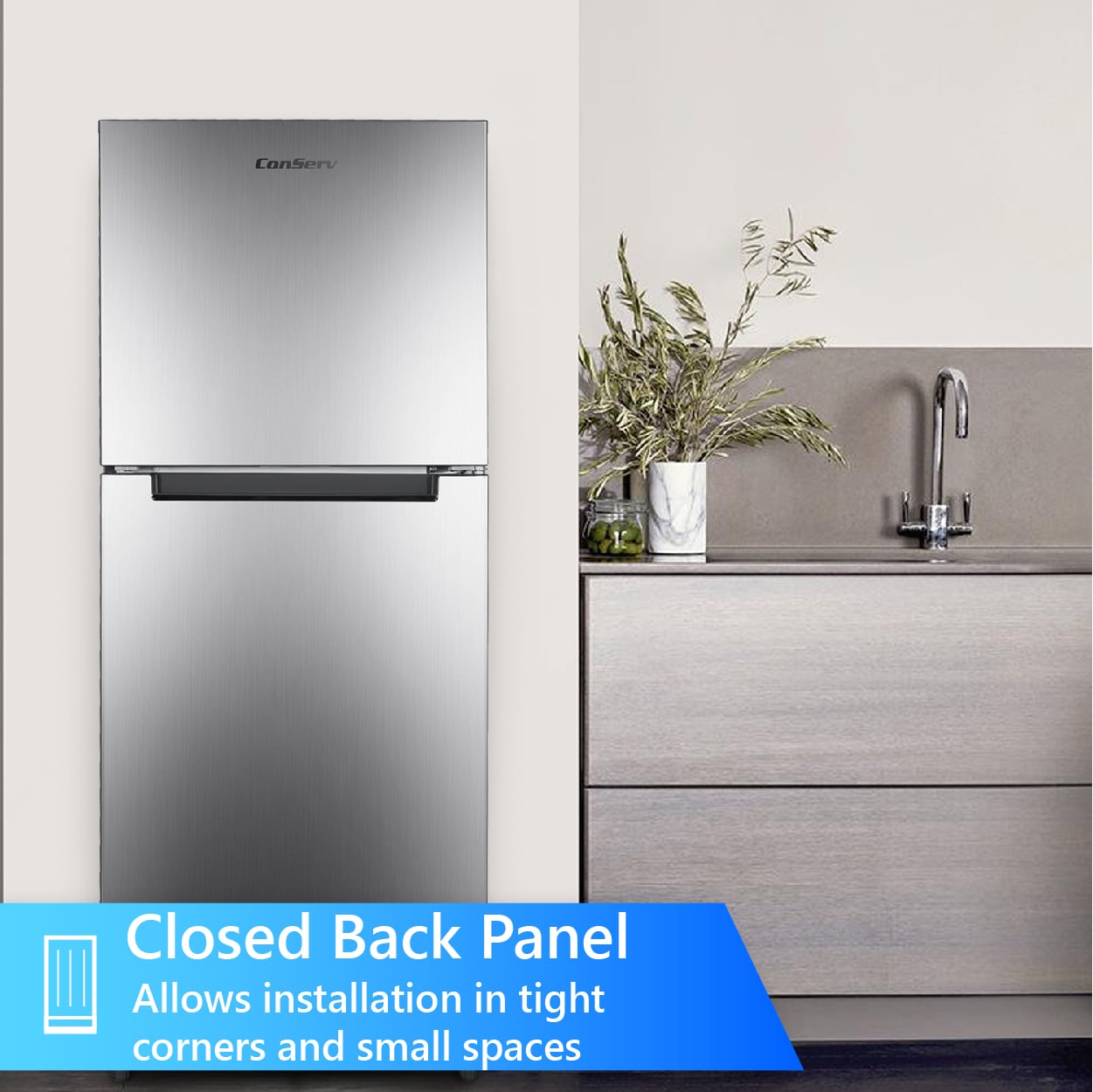 Refrigerador superior con congelador de mostrador de 10.1 pies cúbicos (Acero inoxidable) Certificado ENERGY STAR MDRF1010ESE