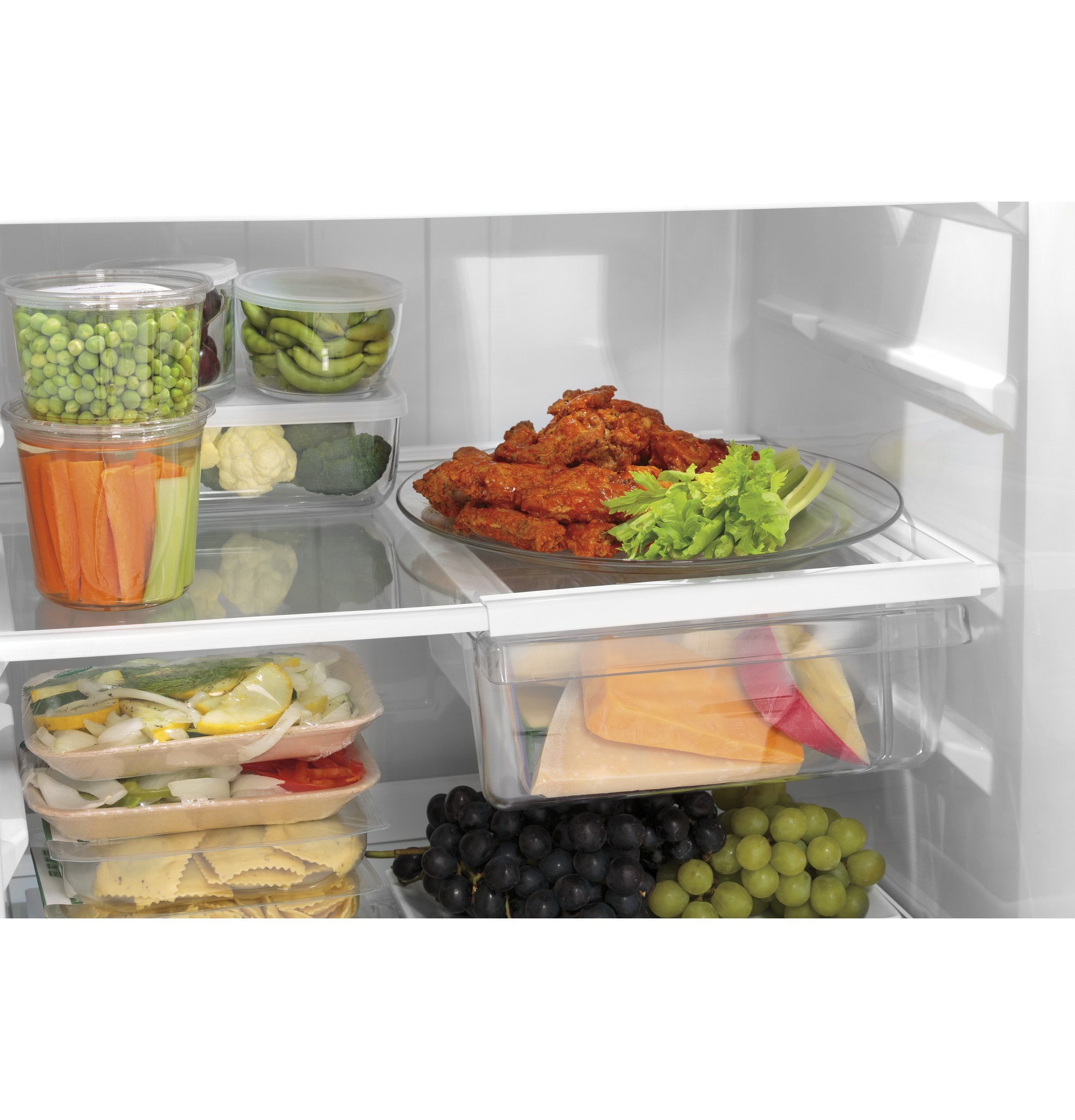 Refrigerador de 19.2 pies cúbicos con congelador superior, listo para el garaje (Acero Inoxidable) Listo para el garaje GTS19KYNRFS de GE