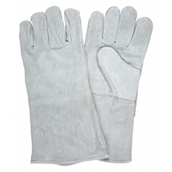 Guantes de Soldadura Mcr Safety, Palma de Piel de Vaca, XL, Paquete de 12 - 4155
