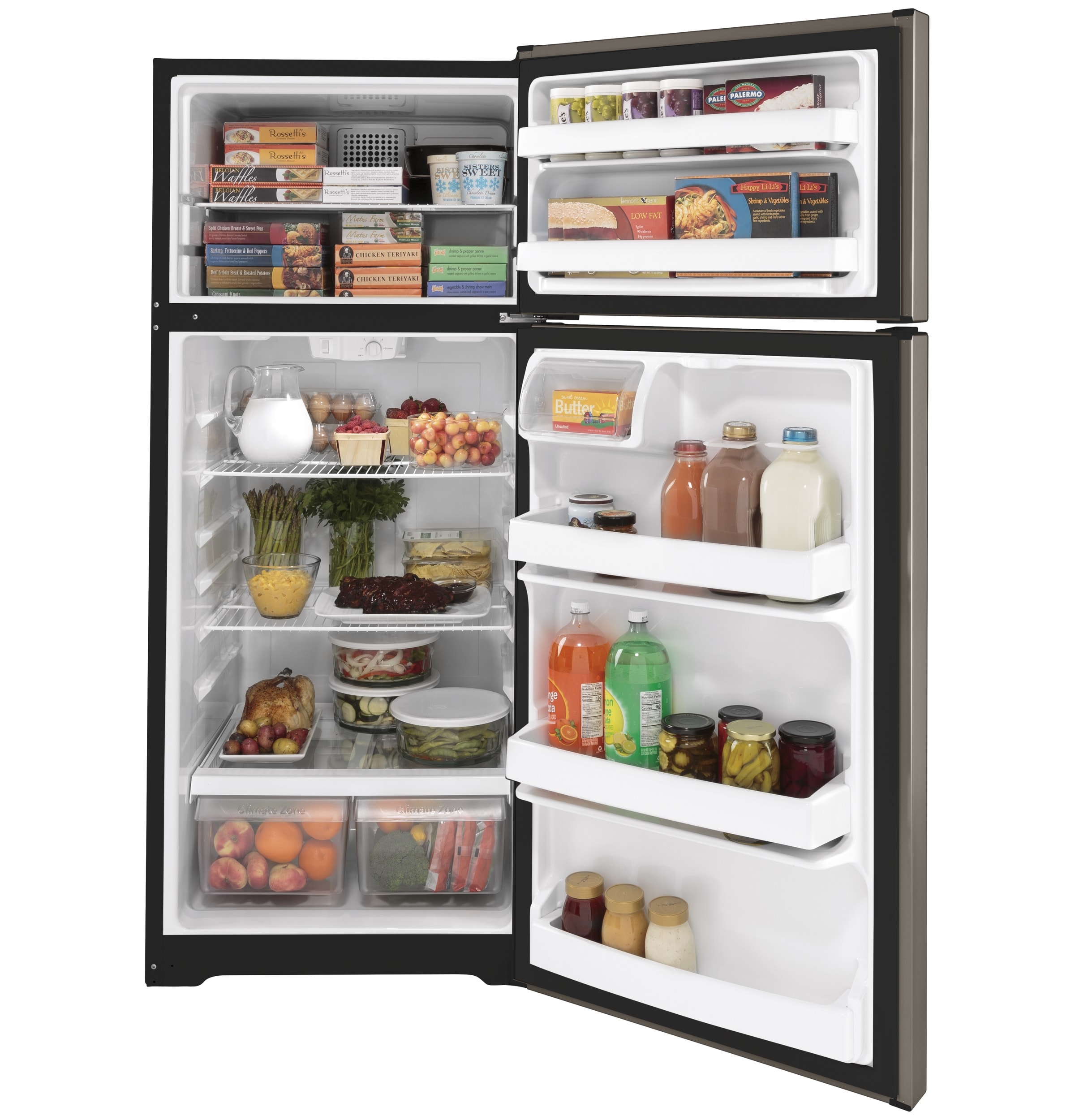 Refrigerador de 17.5 pies cúbicos con congelador superior (Plateado) Certificado ENERGY STAR