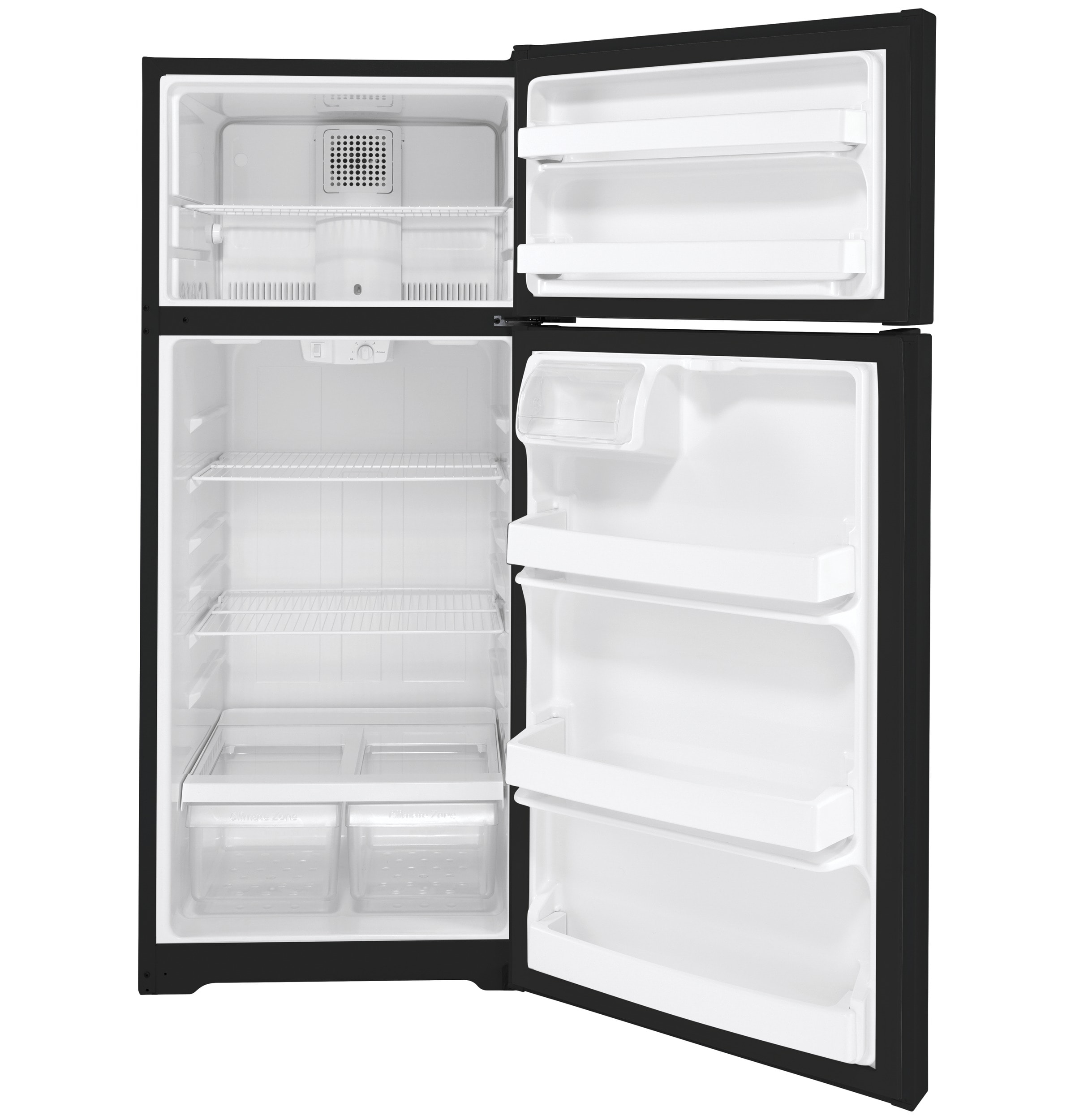 Refrigerador de 17.5 pies cúbicos con congelador superior (Negro) Certificado ENERGY STAR