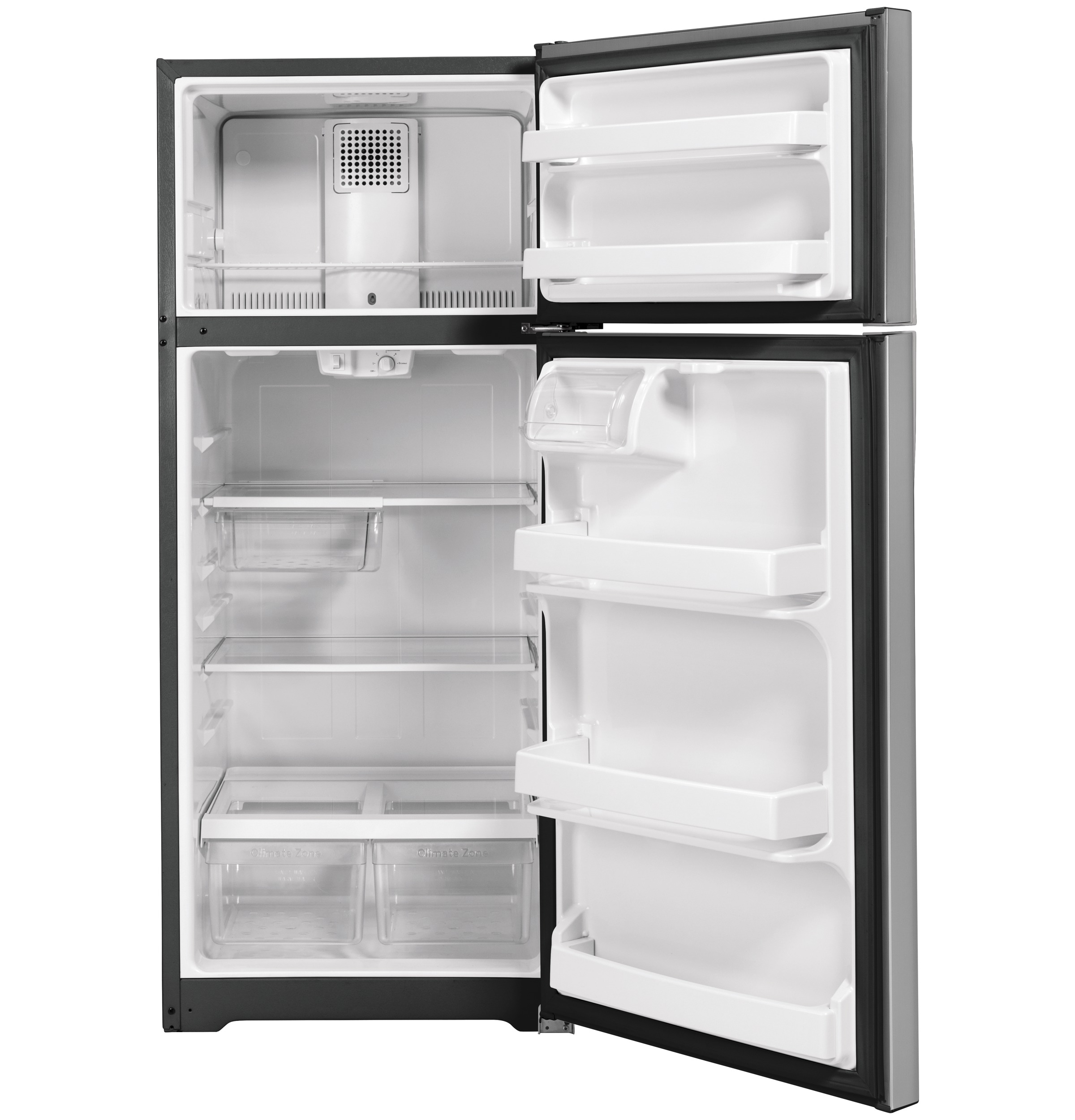 Refrigerador de Puerta Superior de 17.5 pies cúbicos de Acero Inoxidable (GE GTS18GSNRSS)