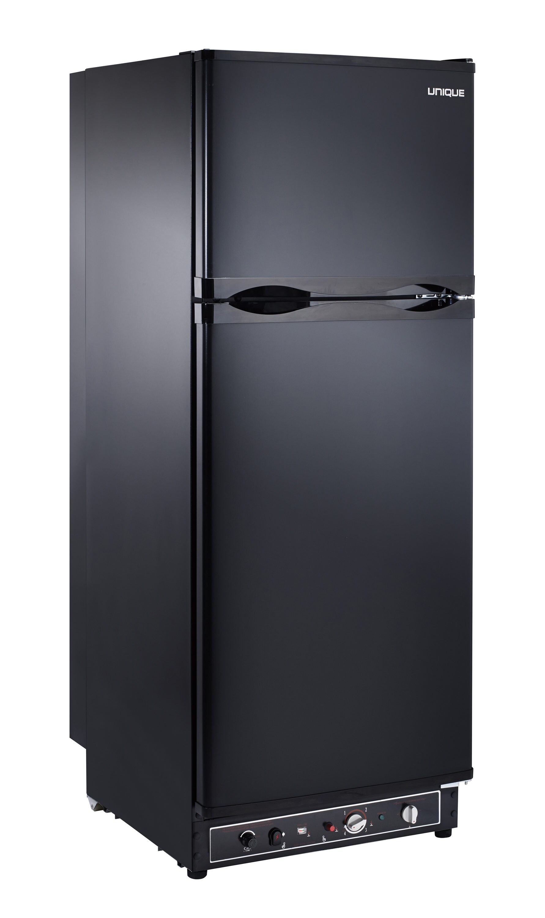 Refrigerador único sin conexión a la red de 9.7 pies cúbicos con profundidad de mostrador y congelador superior (negro/mate) UGP-10C SM B